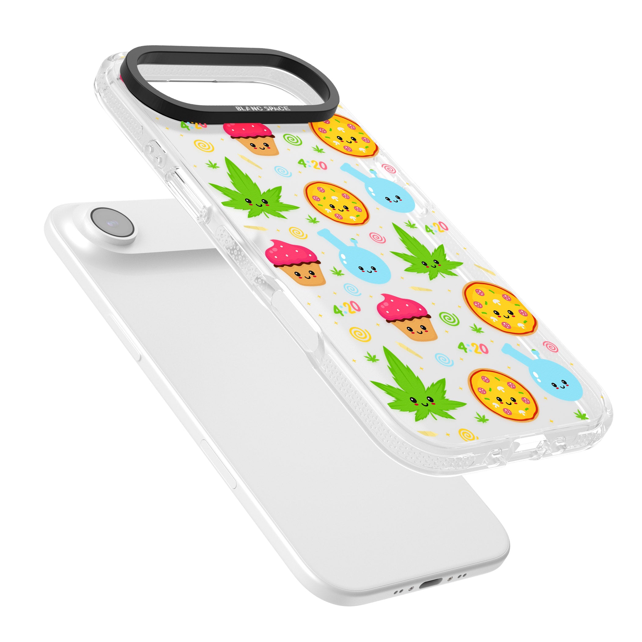 Kawaii Weed Pattern iPhone 17 Air Impact Air Clear Phone Case Colours