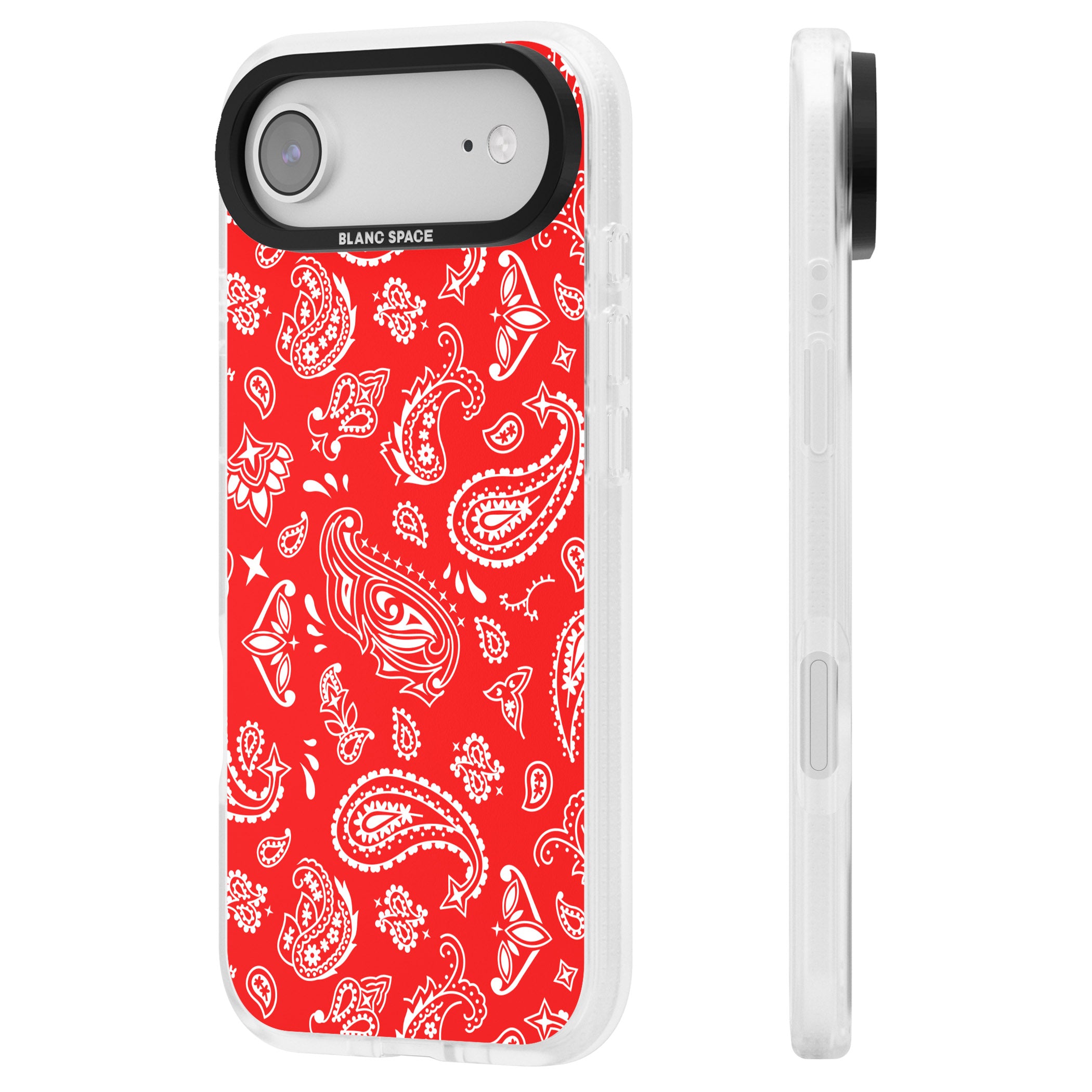 Red Bandana iPhone 17 Air Impact Air Clear Phone Case Side Profile