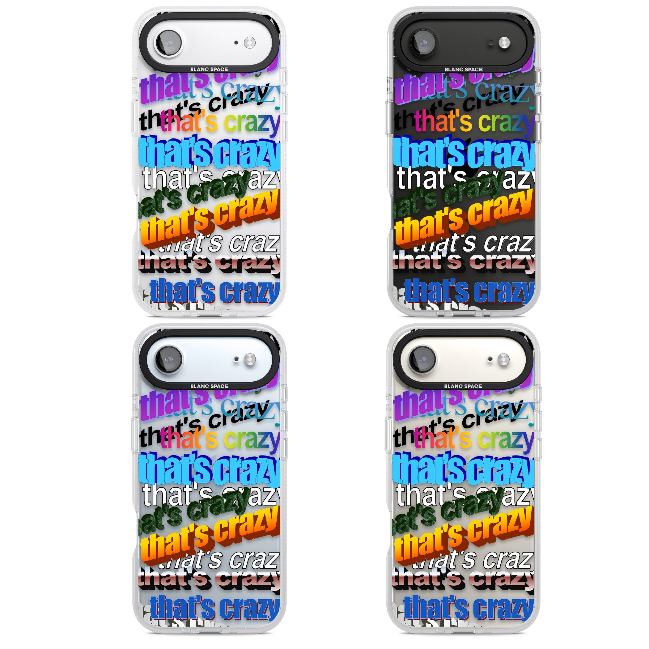 That'S Crazy Typography iPhone 17 Air Impact Air Clear Phone Case APT Impact Protection