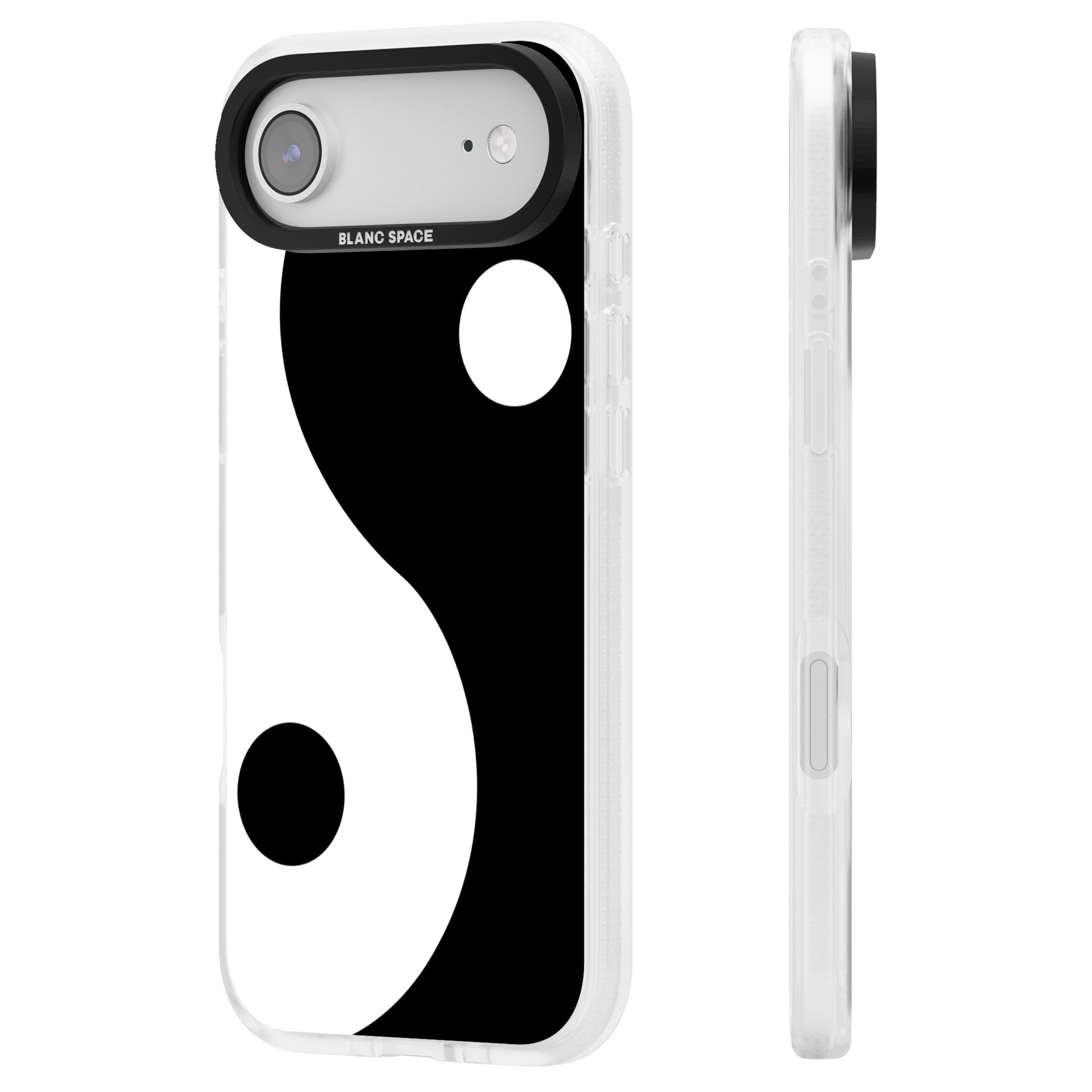 Large Yin Yang iPhone 17 Air Impact Air Clear Phone Case Side Profile