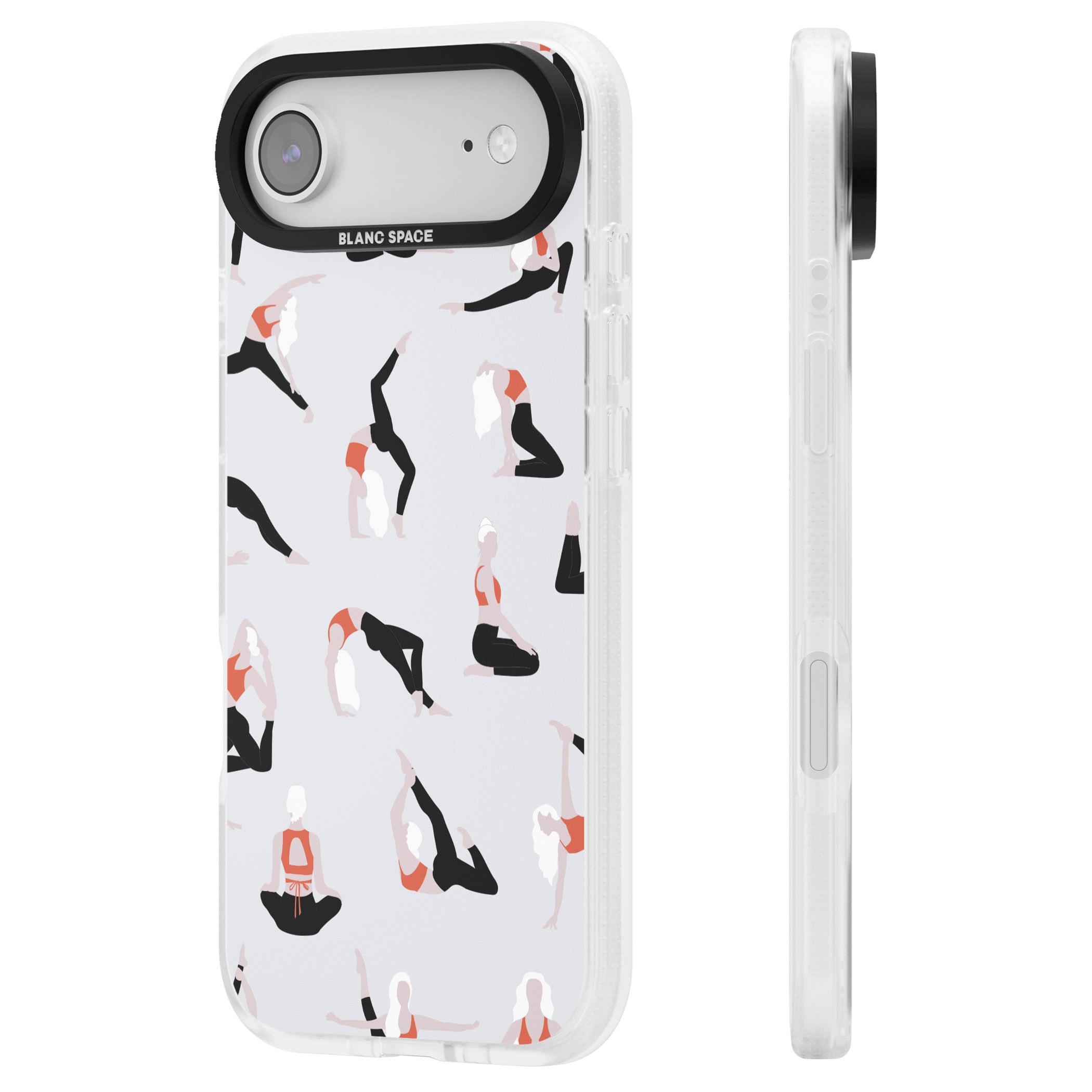 Yoga Poses Standard iPhone 17 Air Impact Air Clear Phone Case Side Profile