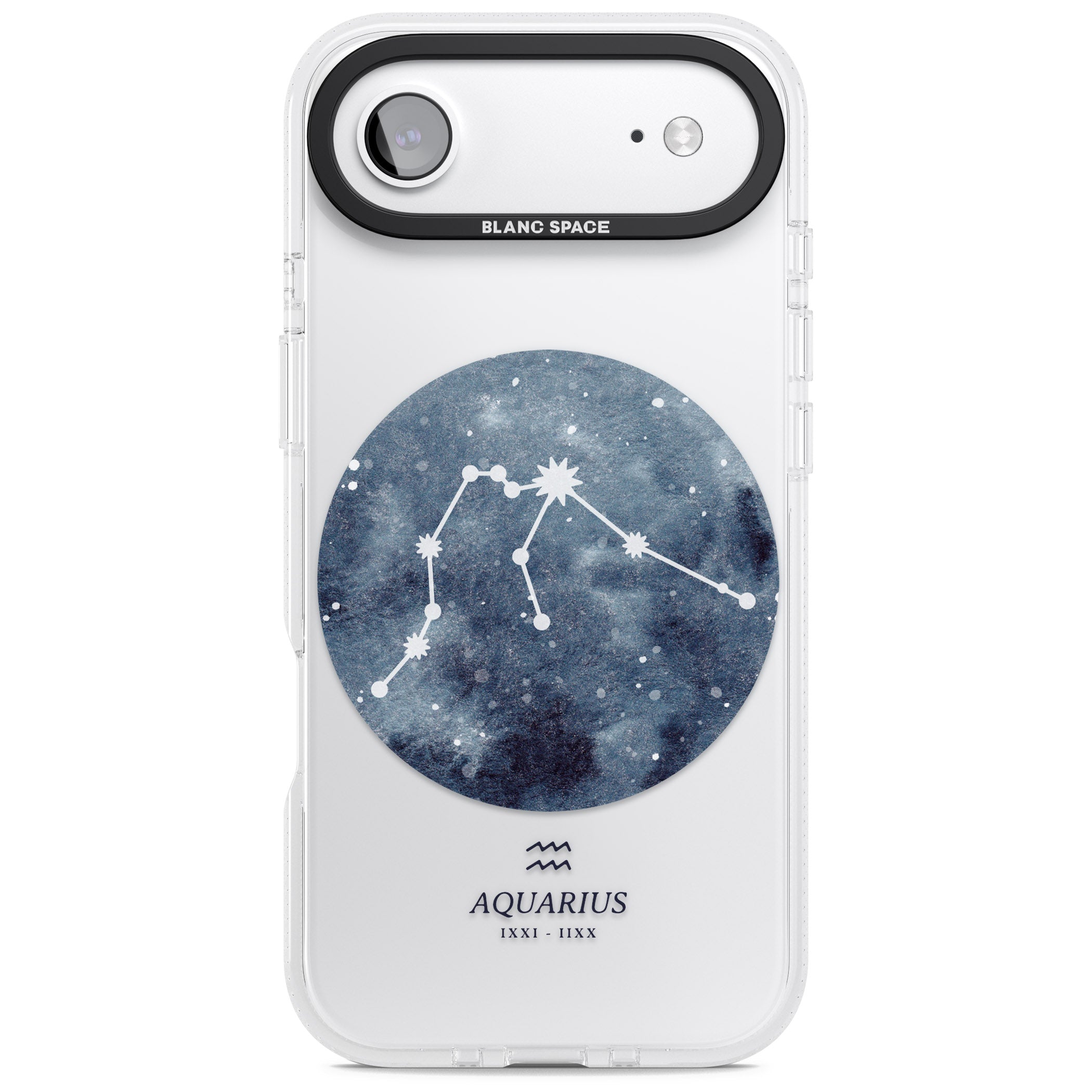 Aquarius Zodiac Blue iPhone 17 Air Impact Air Clear Phone Case