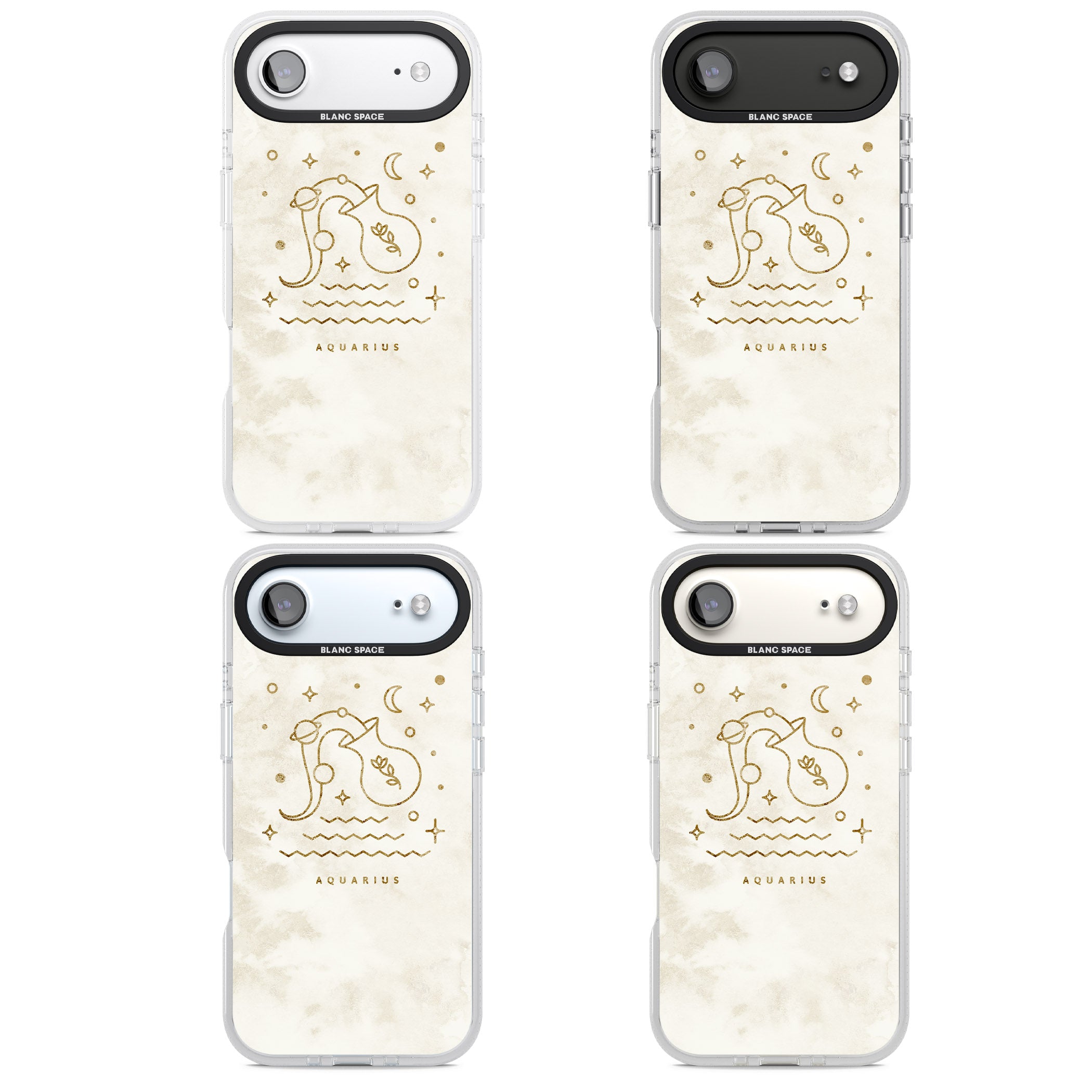 Aquarius Golden Emblem iPhone 17 Air Impact Air Clear Phone Case APT Impact Protection