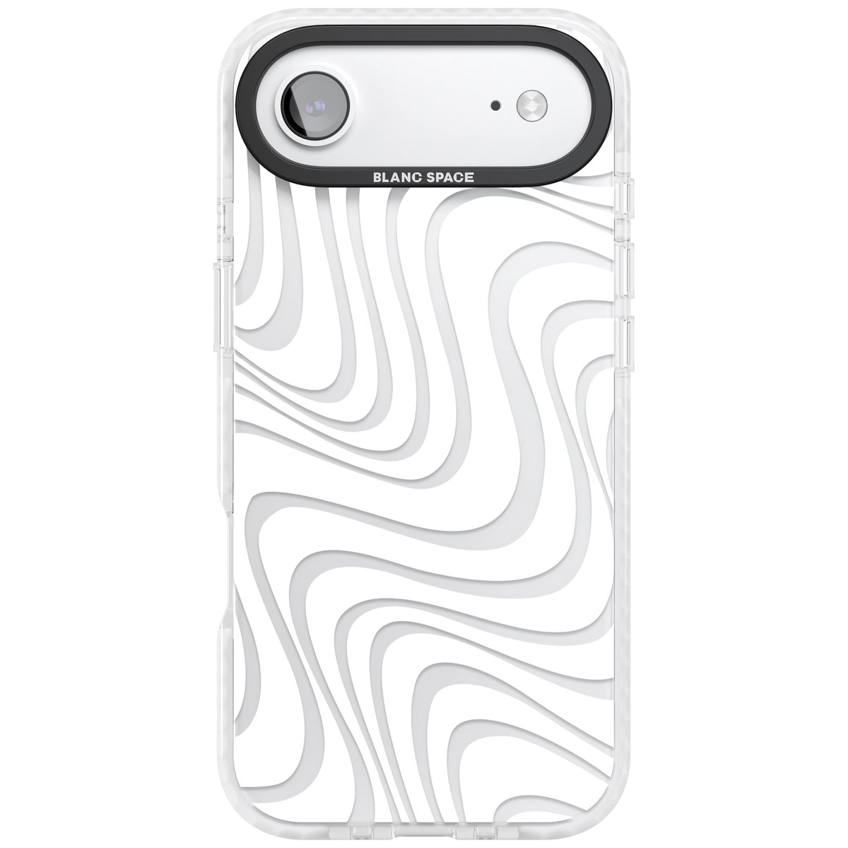 White Abstract Waves iPhone Air Impact Clear Phone Case front
