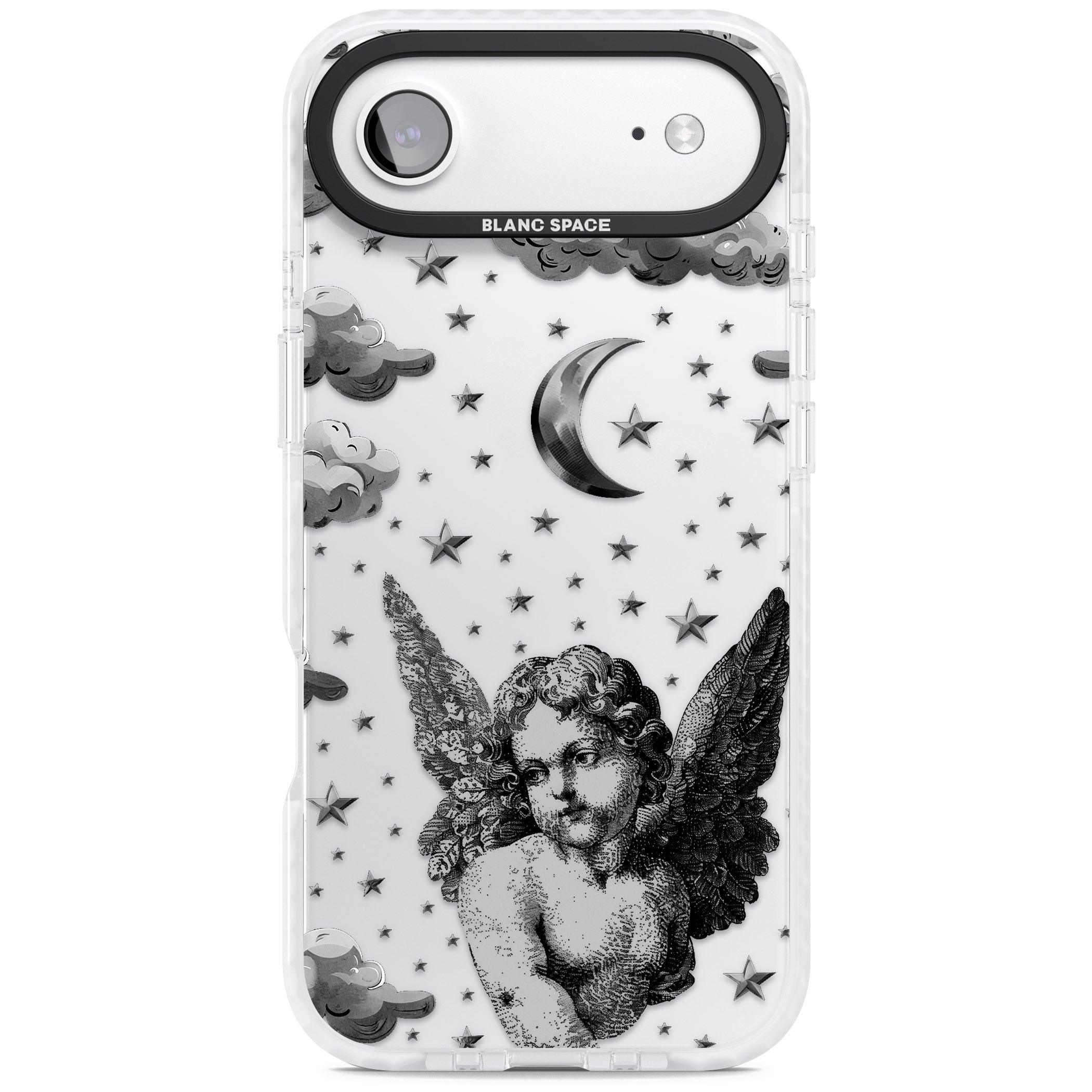 Celestial Cherub iPhone 17 Air Impact Clear Phone Case