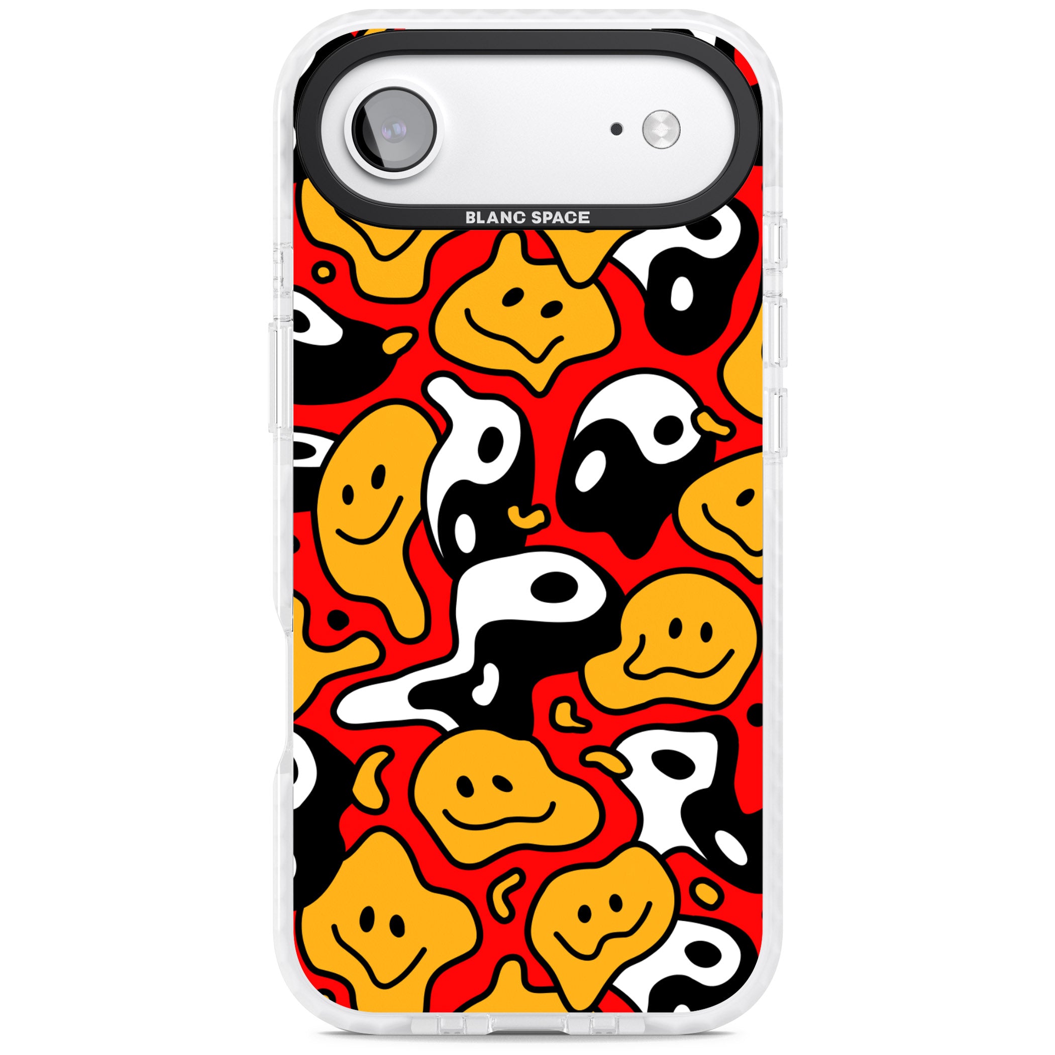 Yin Yang Acid Face iPhone 17 Air Impact Clear Phone Case