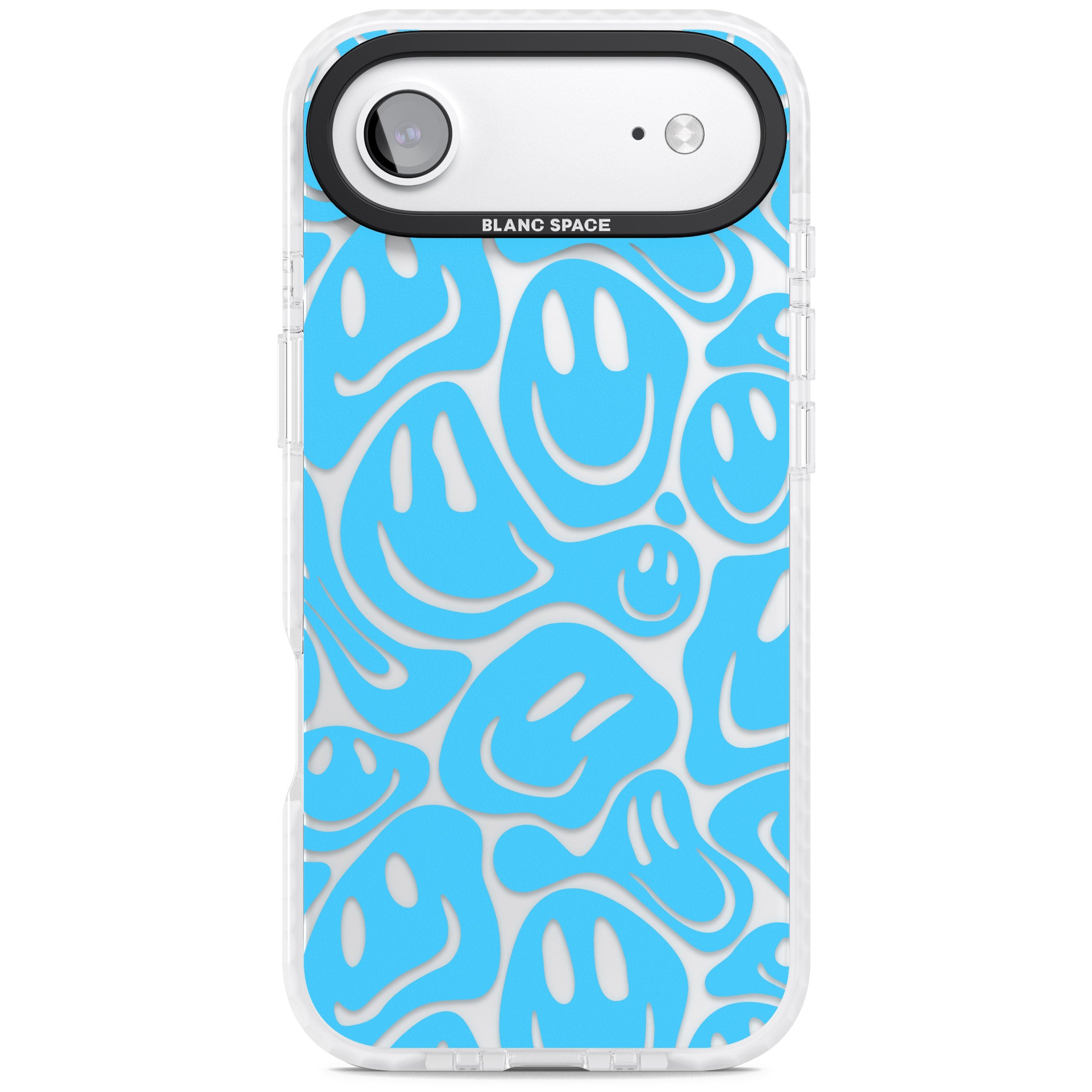 Blue Acid Faces iPhone 17 Air Impact Clear Phone Case