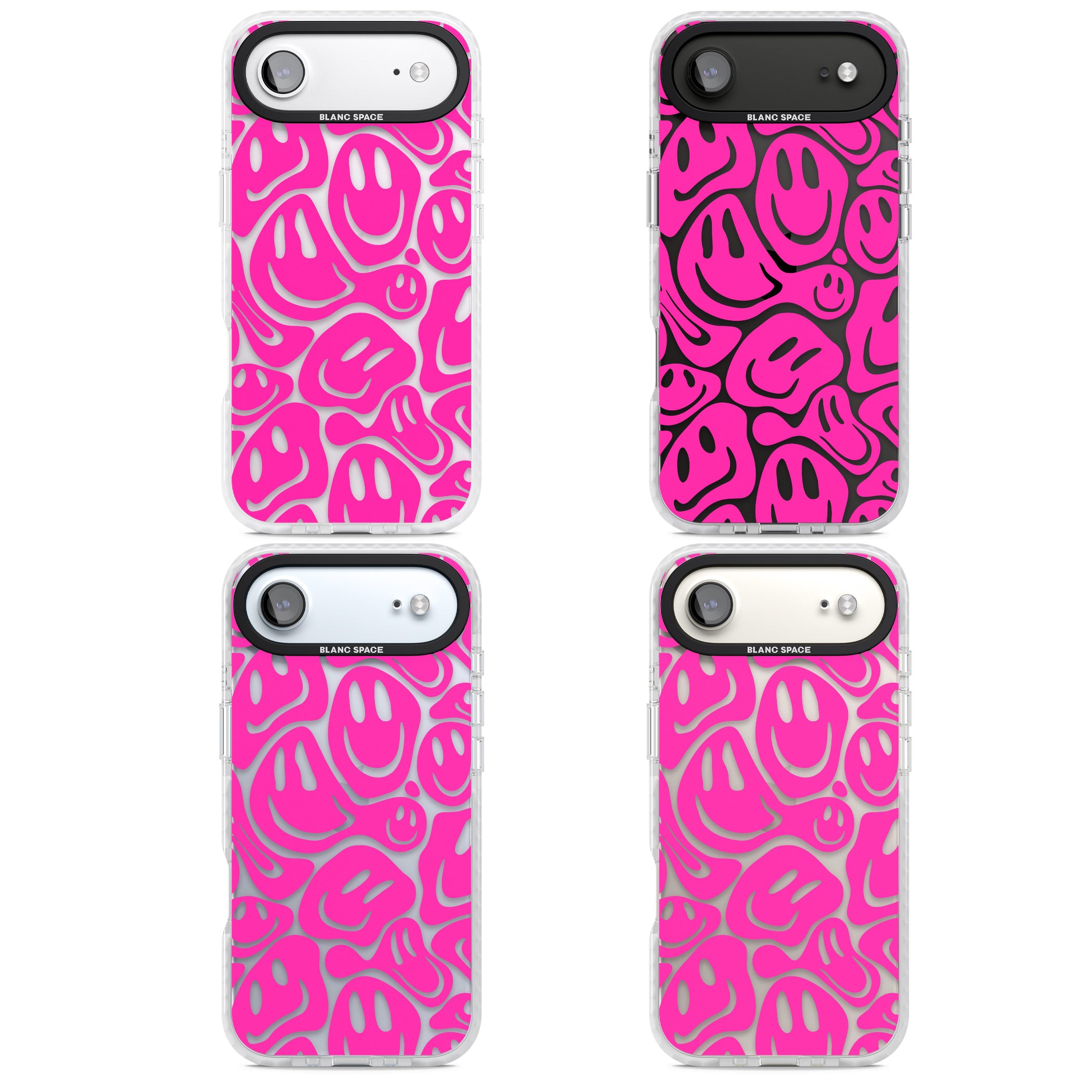 Pink Acid Faces iPhone 17 Air Impact Clear Phone Case APT Impact Protection