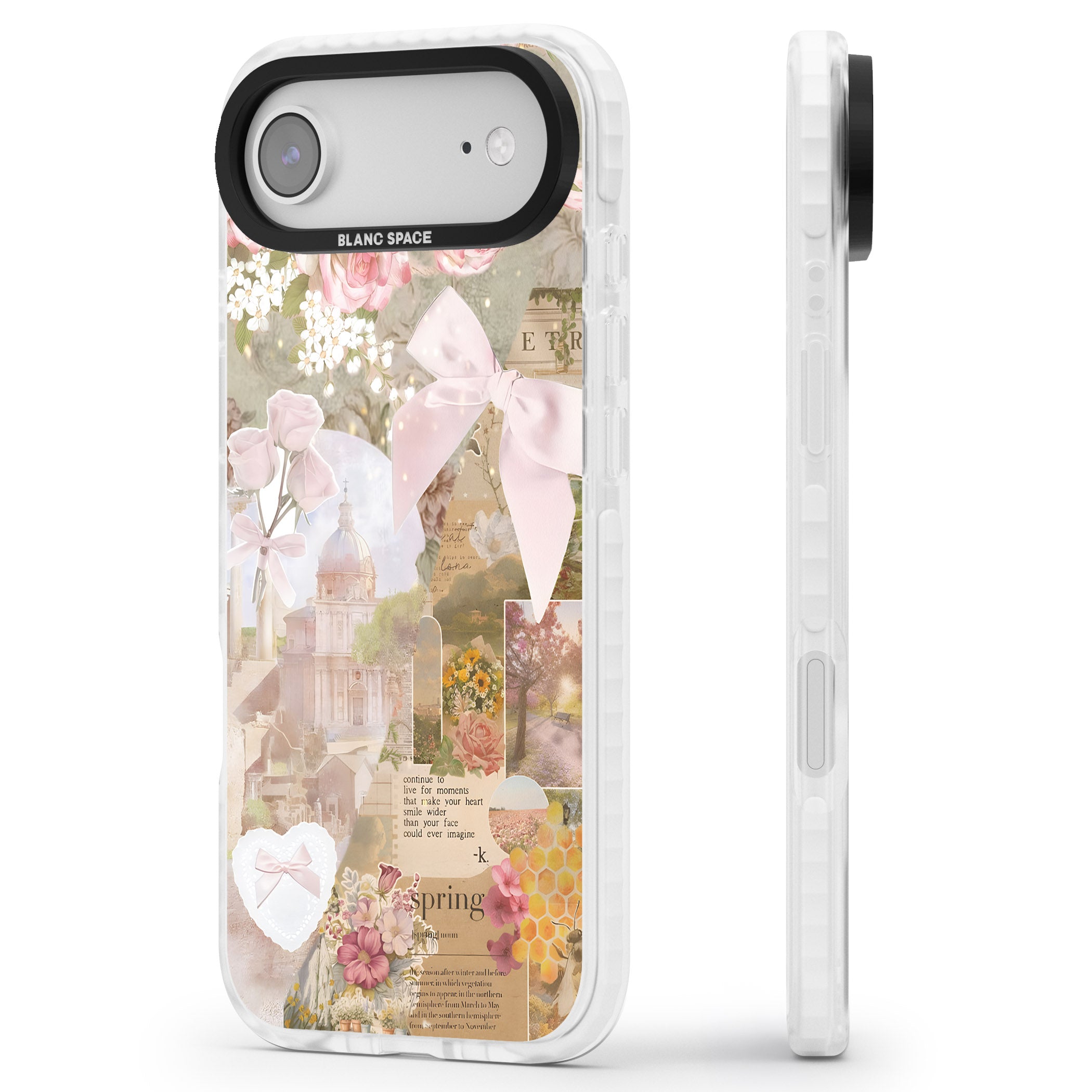 Coquette Collage iPhone 17 Air Impact Clear Phone Case Side Profile