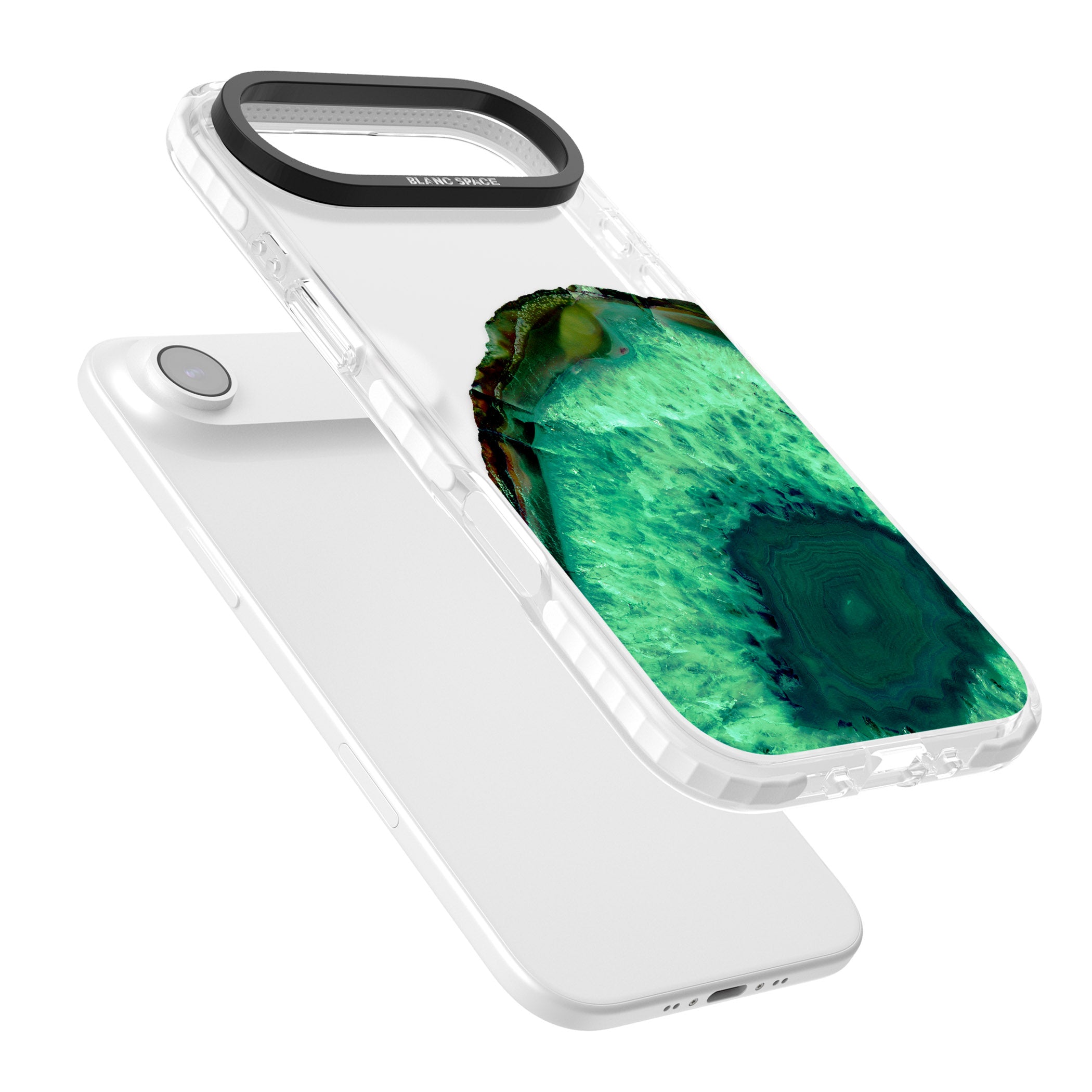 Emerald Geode iPhone 17 Air Impact Clear Phone Case Colours