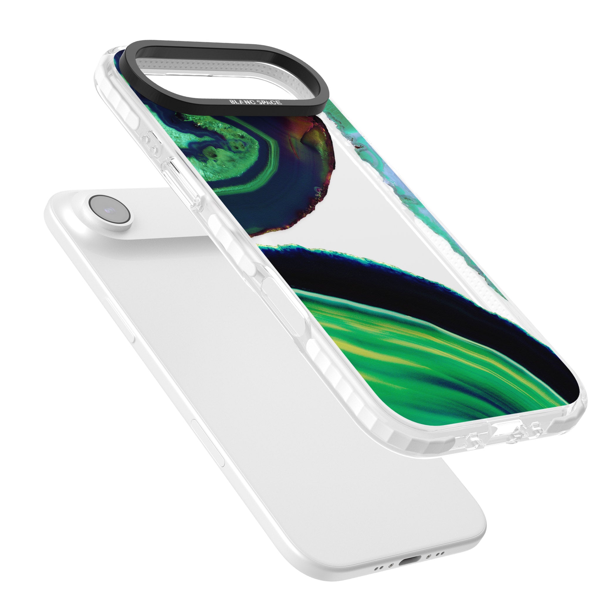 Green Geode Glow iPhone 17 Air Impact Clear Phone Case Colours