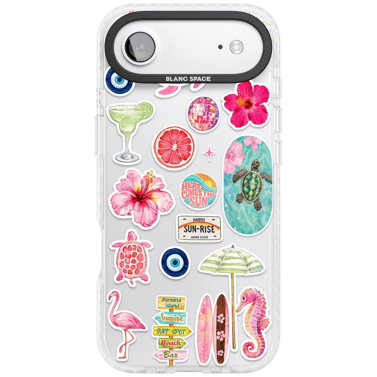 Aloha Sticker Mix iPhone Air Impact Clear Phone Case front