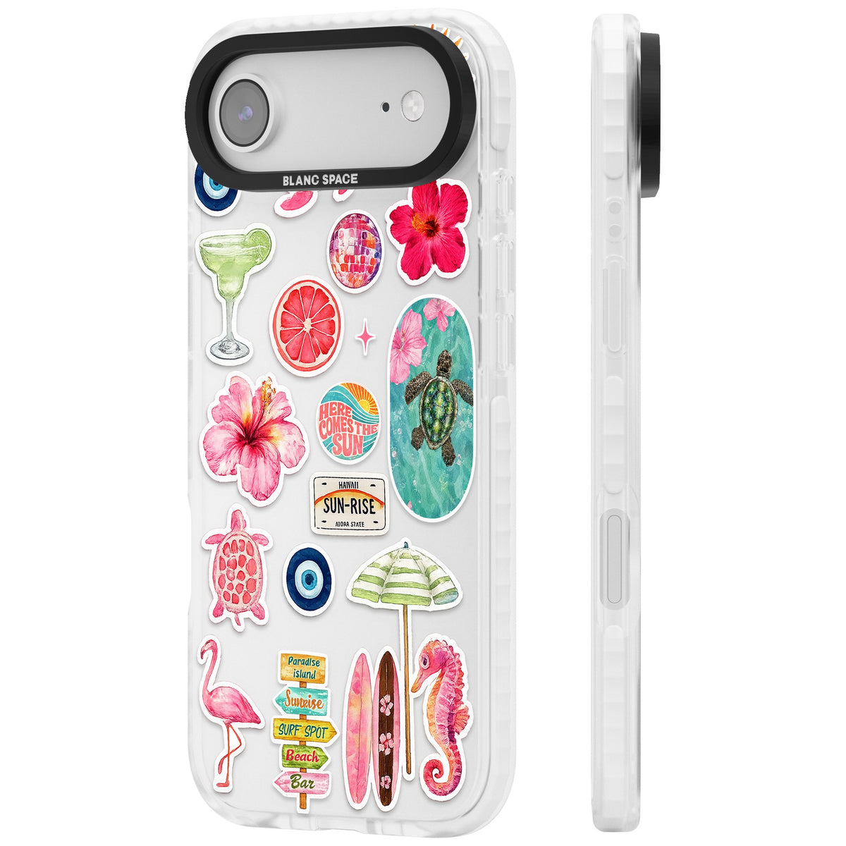 Aloha Sticker Mix iPhone Air Impact Clear Phone Case side