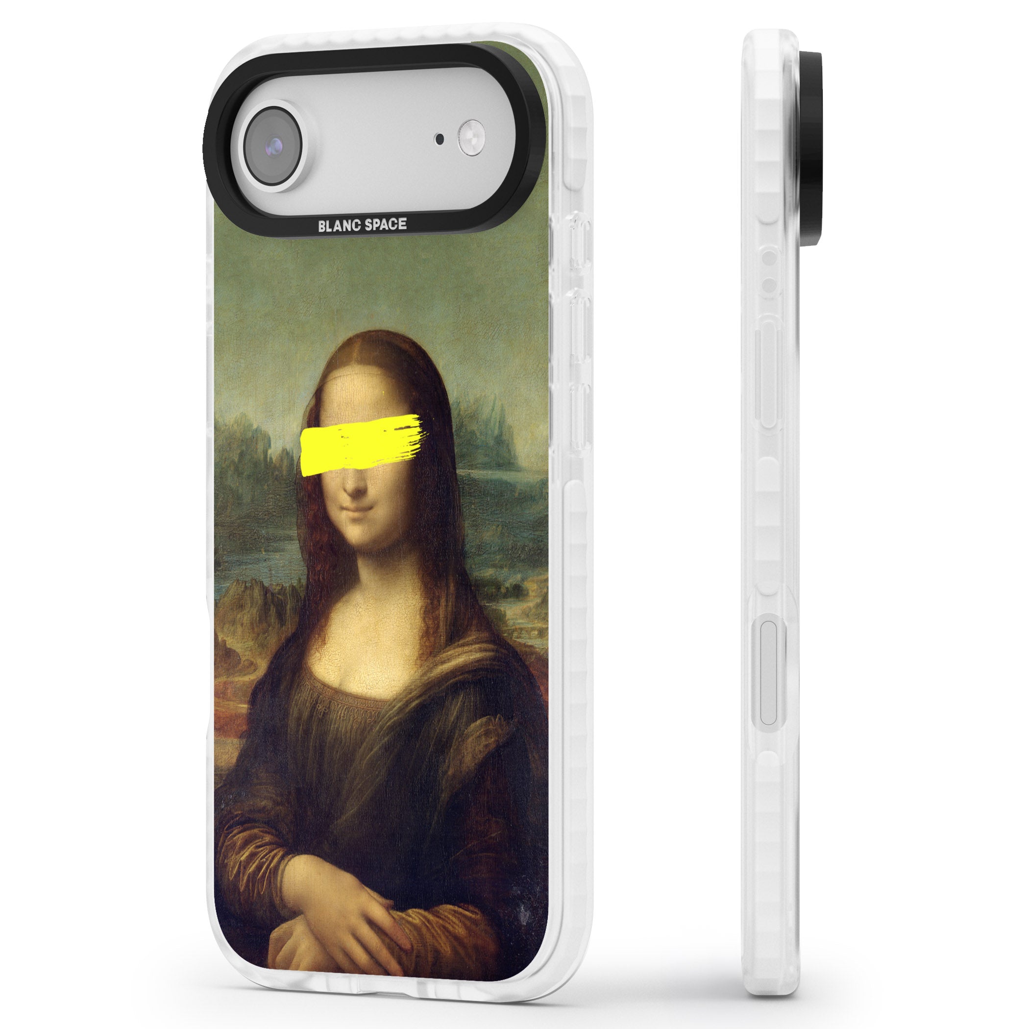 Vandaled Mona Lisa iPhone 17 Air Impact Clear Phone Case Side Profile
