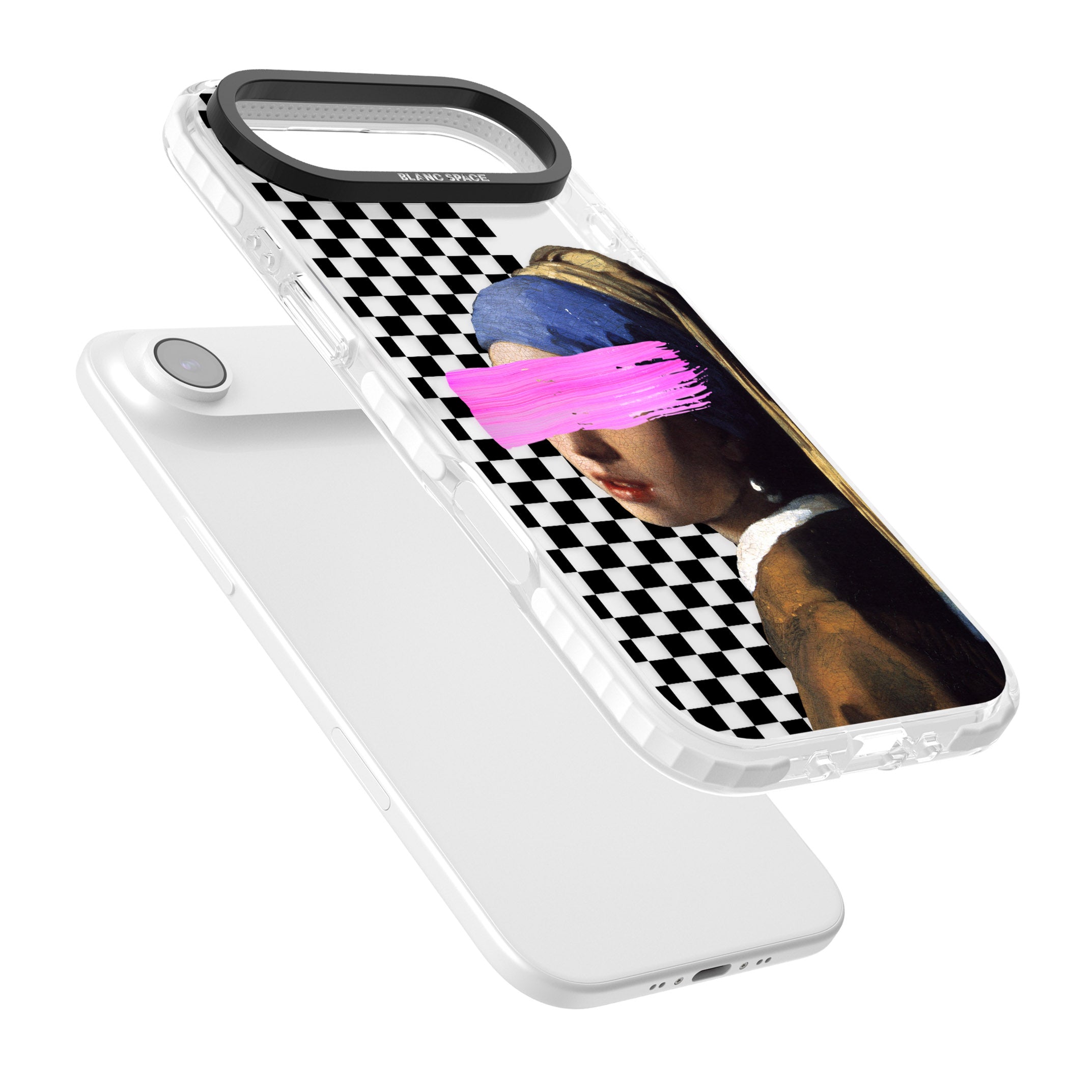 Abstract Pearl Girl iPhone 17 Air Impact Clear Phone Case Colours