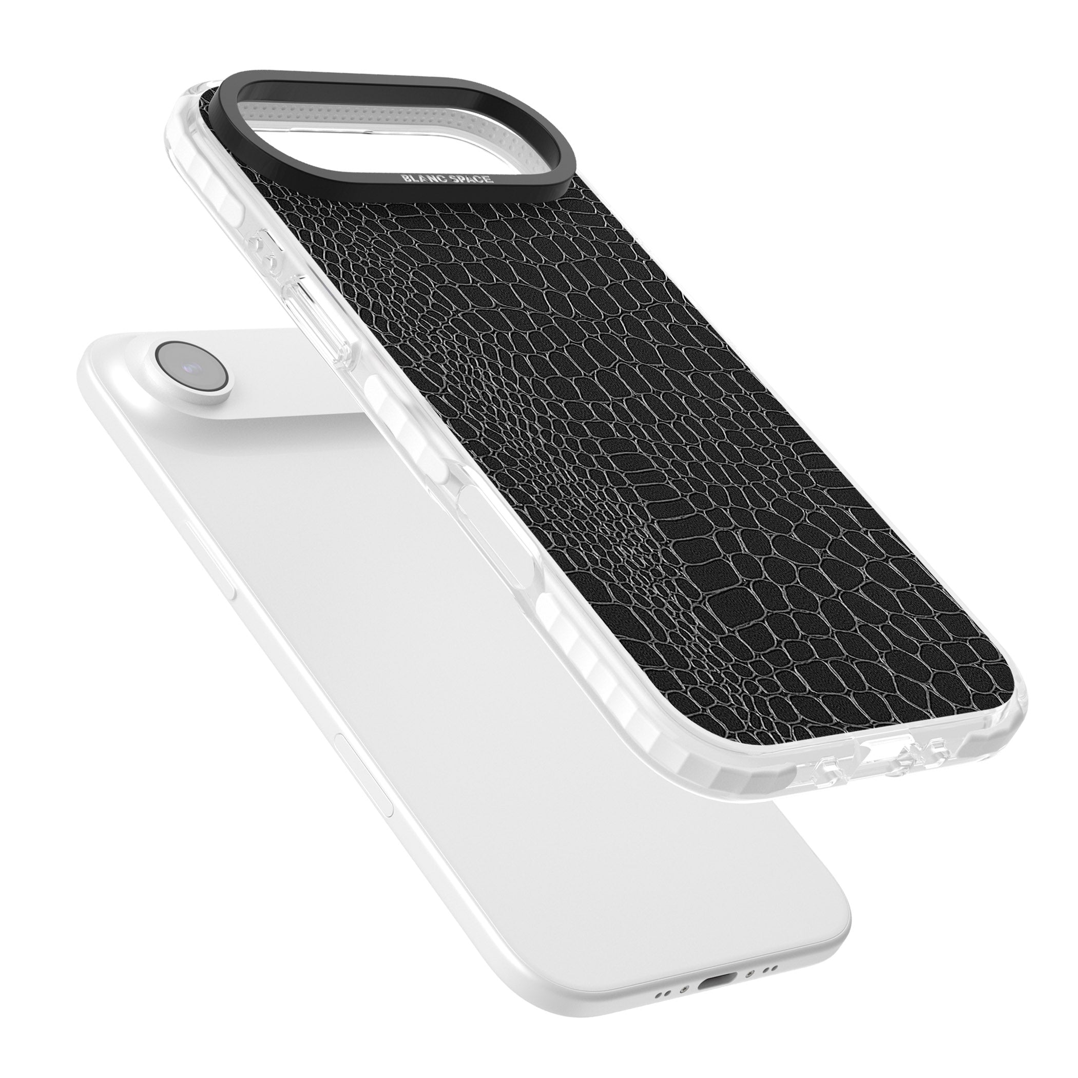 Black Snakeskin iPhone 17 Air Impact Clear Phone Case Colours