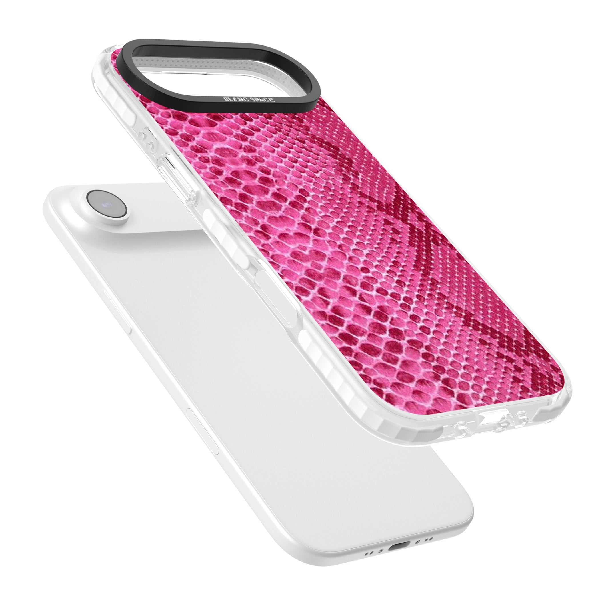 Pink Snakeskin iPhone 17 Air Impact Clear Phone Case Colours