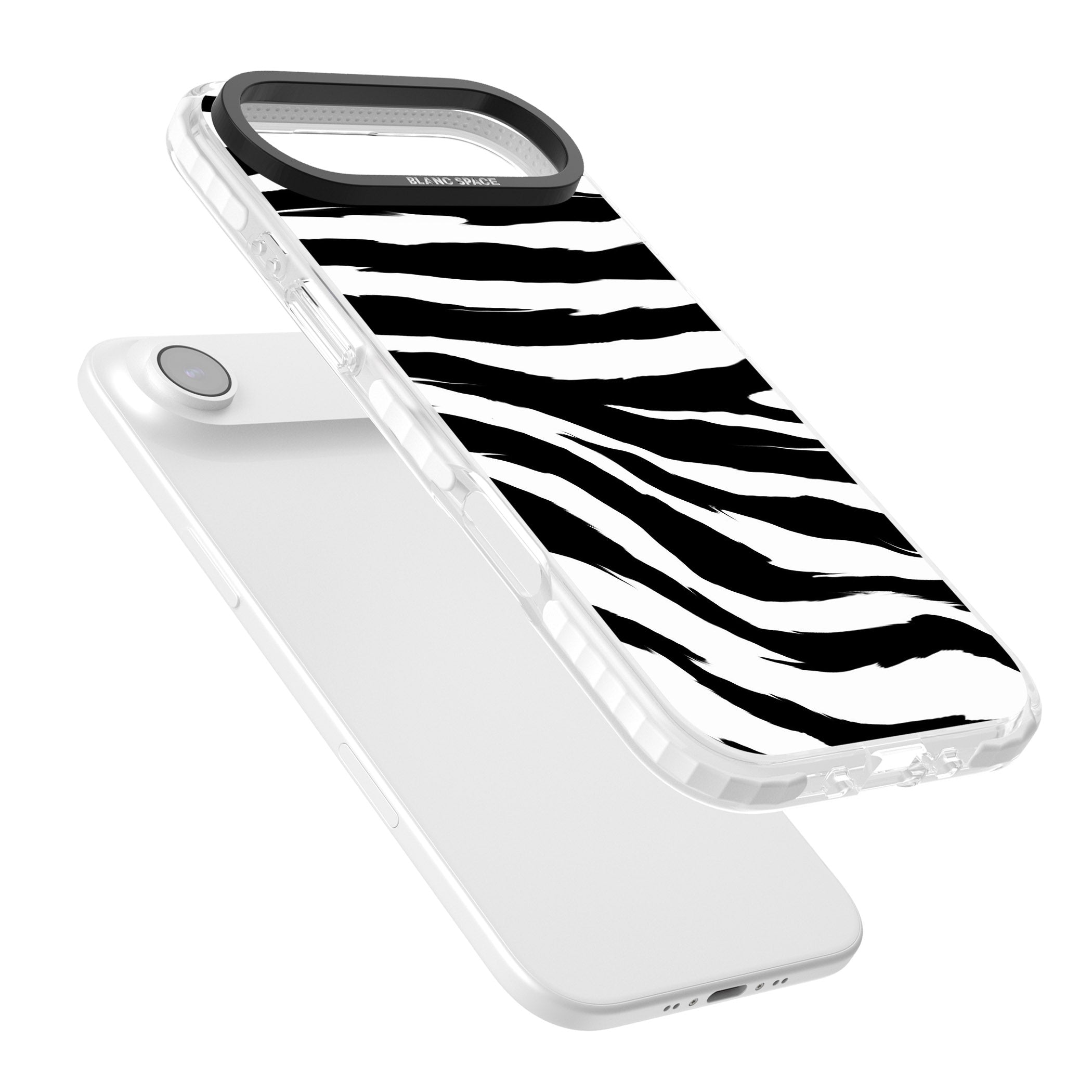 Black Zebra Print iPhone 17 Air Impact Clear Phone Case Colours