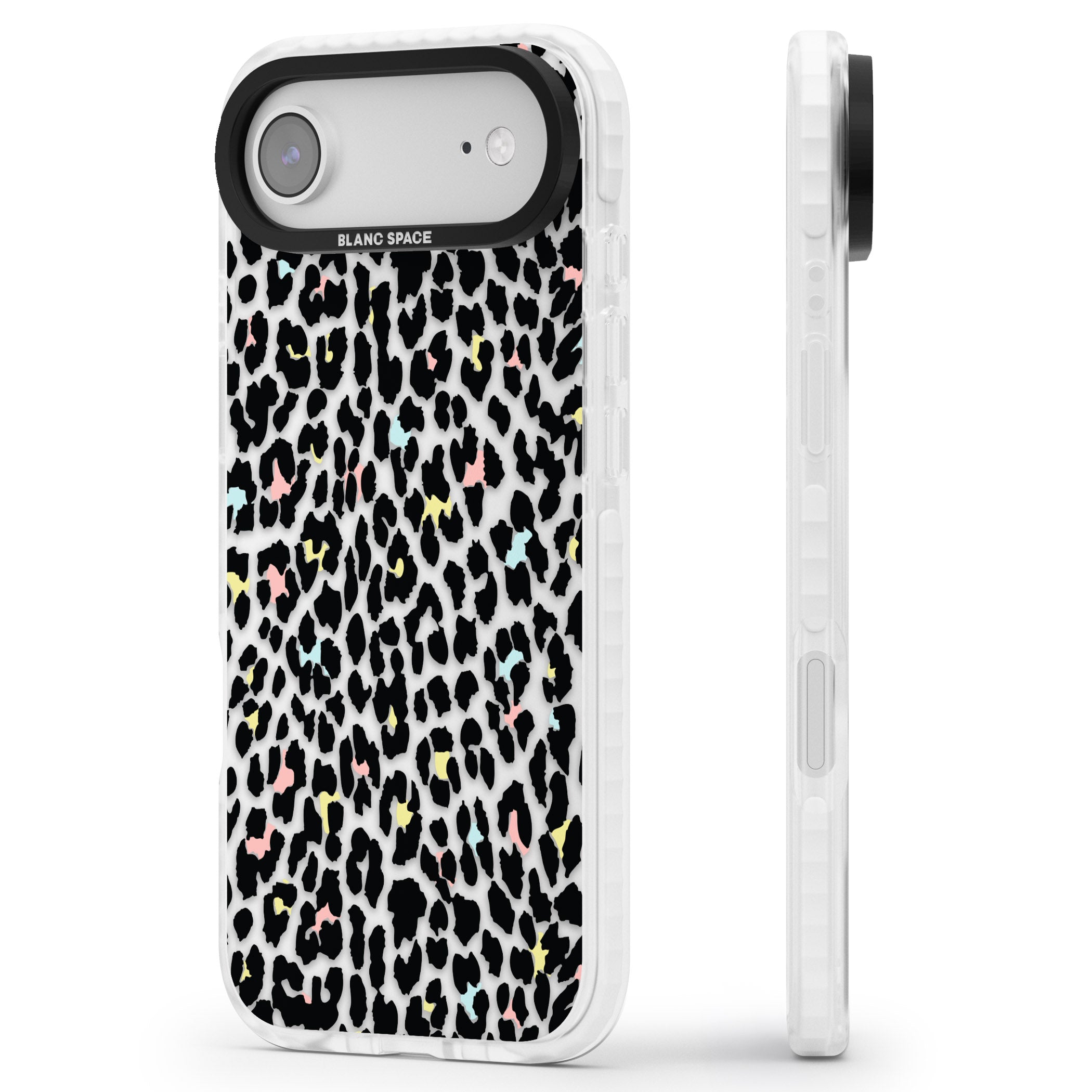 Pastel Leopard Print iPhone 17 Air Impact Clear Phone Case Side Profile