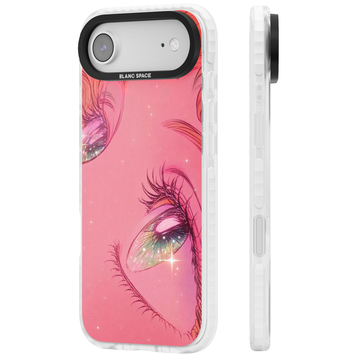 Pink Ethereal Gaze iPhone Air Impact Clear Phone Case side