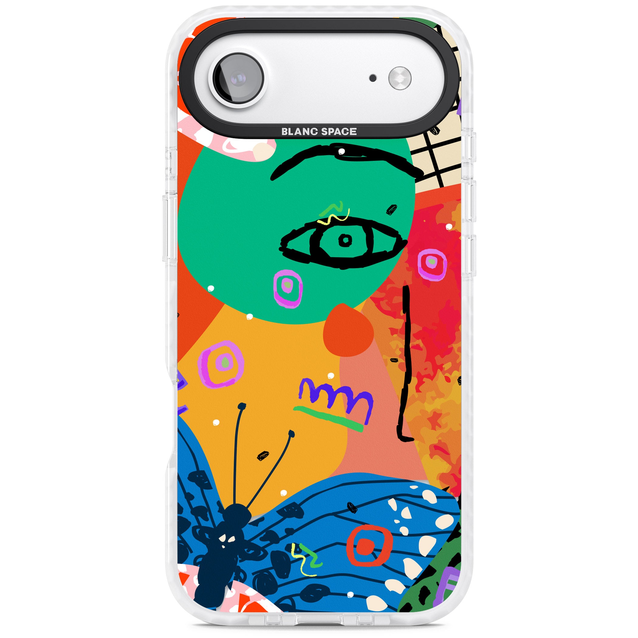 Abstract Butterfly iPhone 17 Air Impact Clear Phone Case
