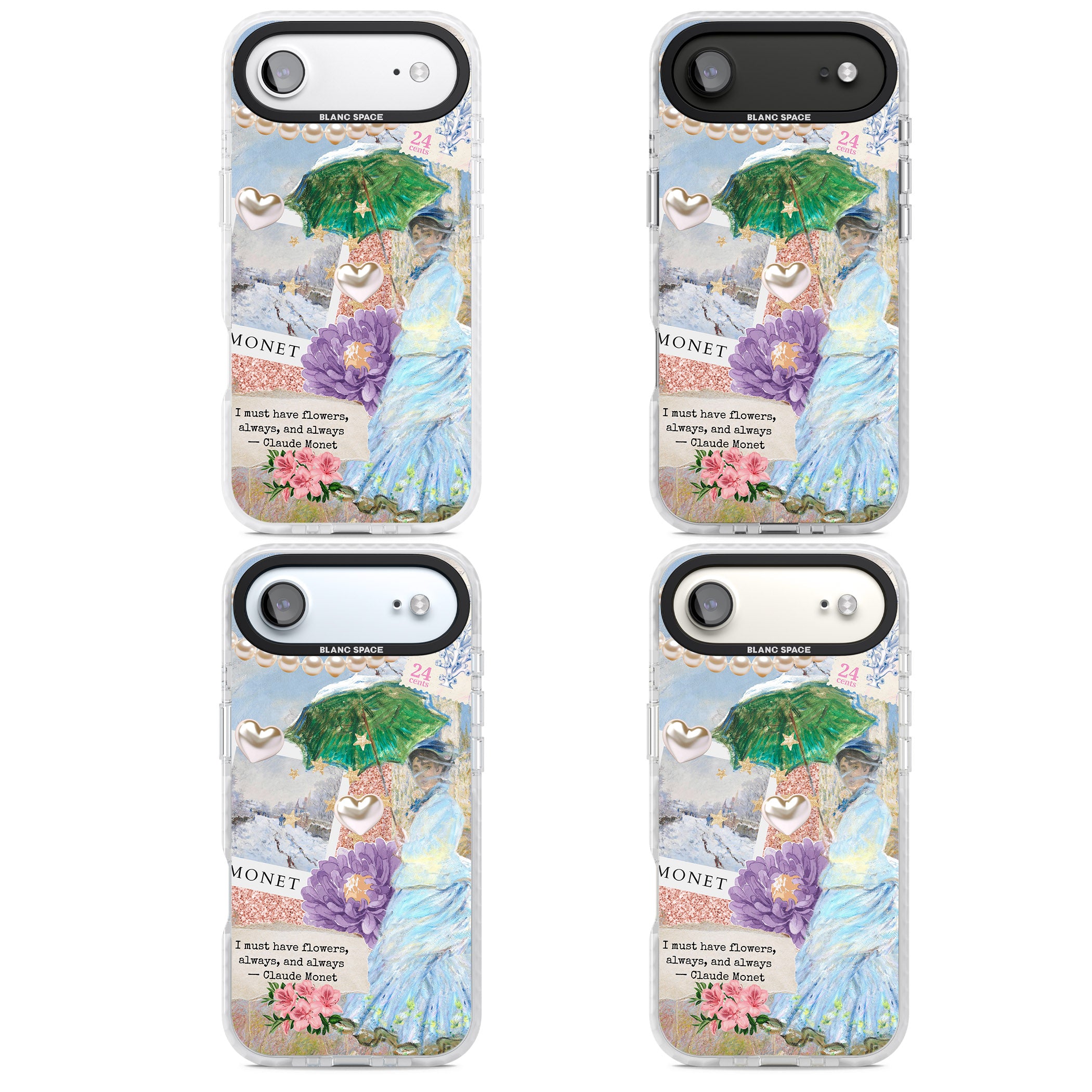 Monet 'Must Have Flowers' Collage iPhone 17 Air Impact Clear Phone Case APT Impact Protection
