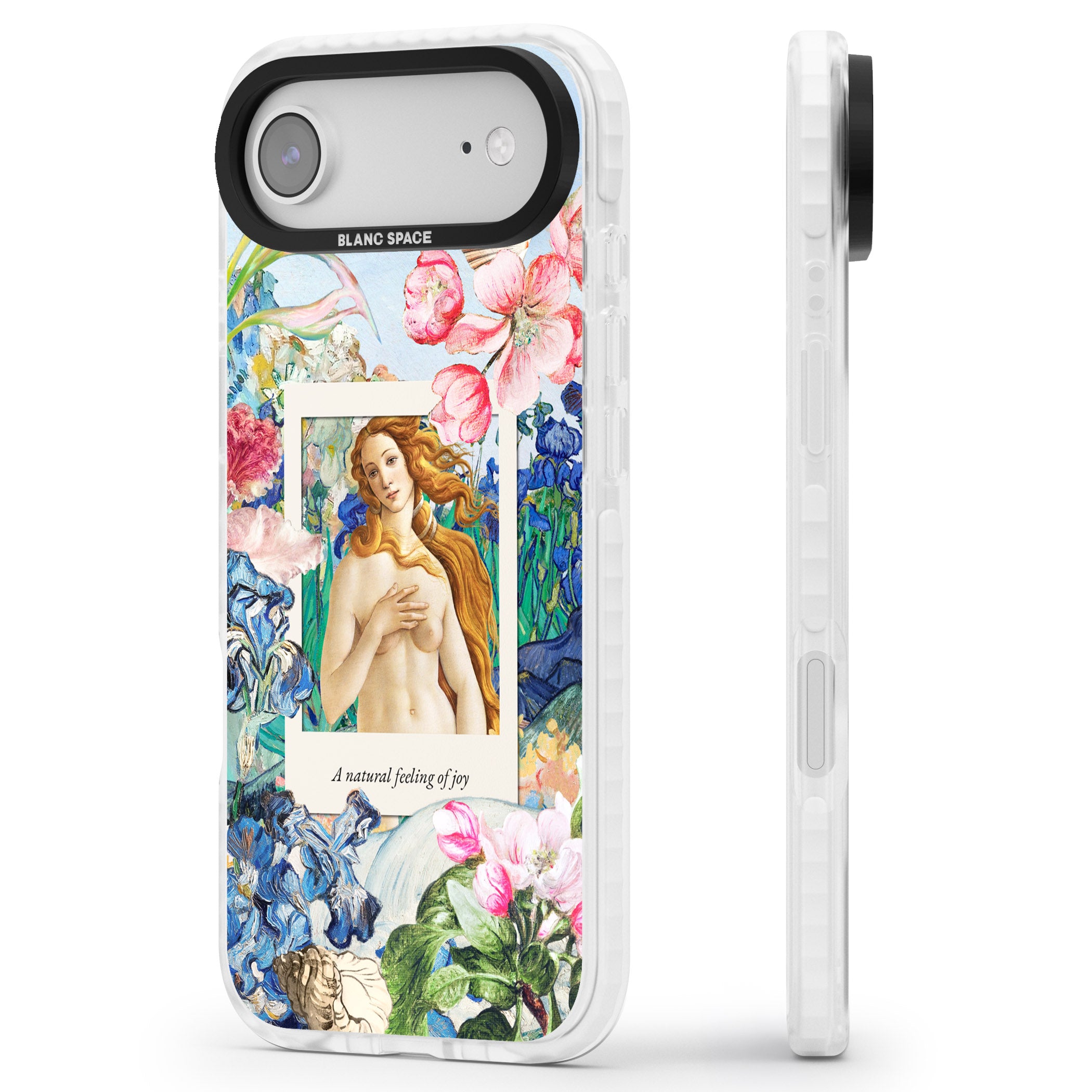 Botticelli Venus iPhone 17 Air Impact Clear Phone Case Side Profile