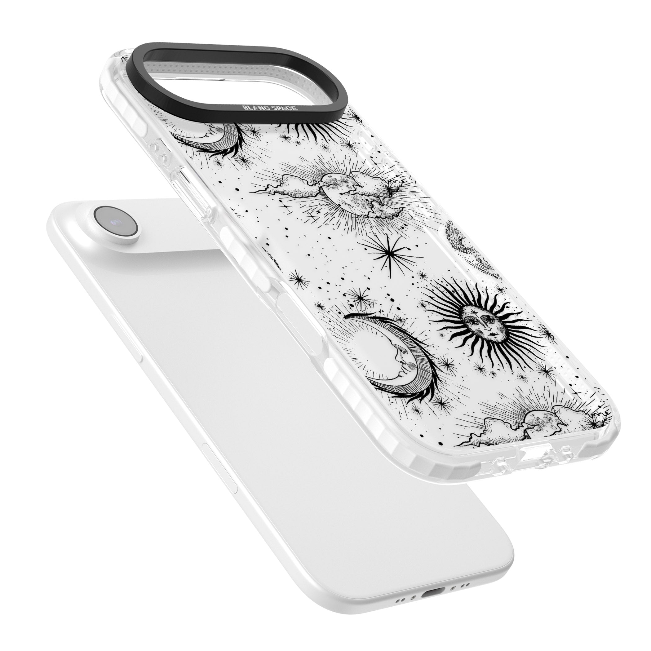 Suns, Moons & Clouds iPhone 17 Air Impact Clear Phone Case Colours
