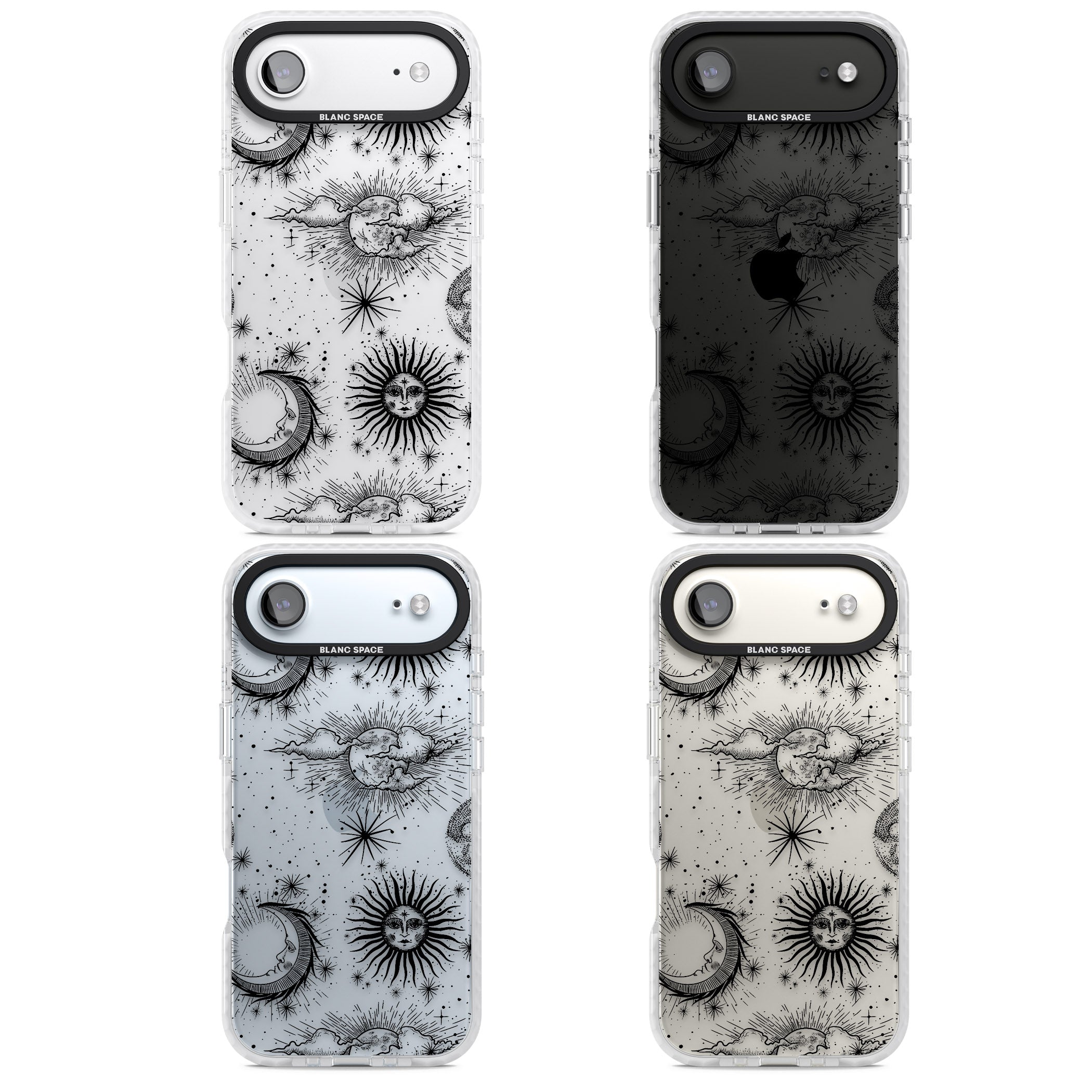 Suns, Moons & Clouds iPhone 17 Air Impact Clear Phone Case APT Impact Protection