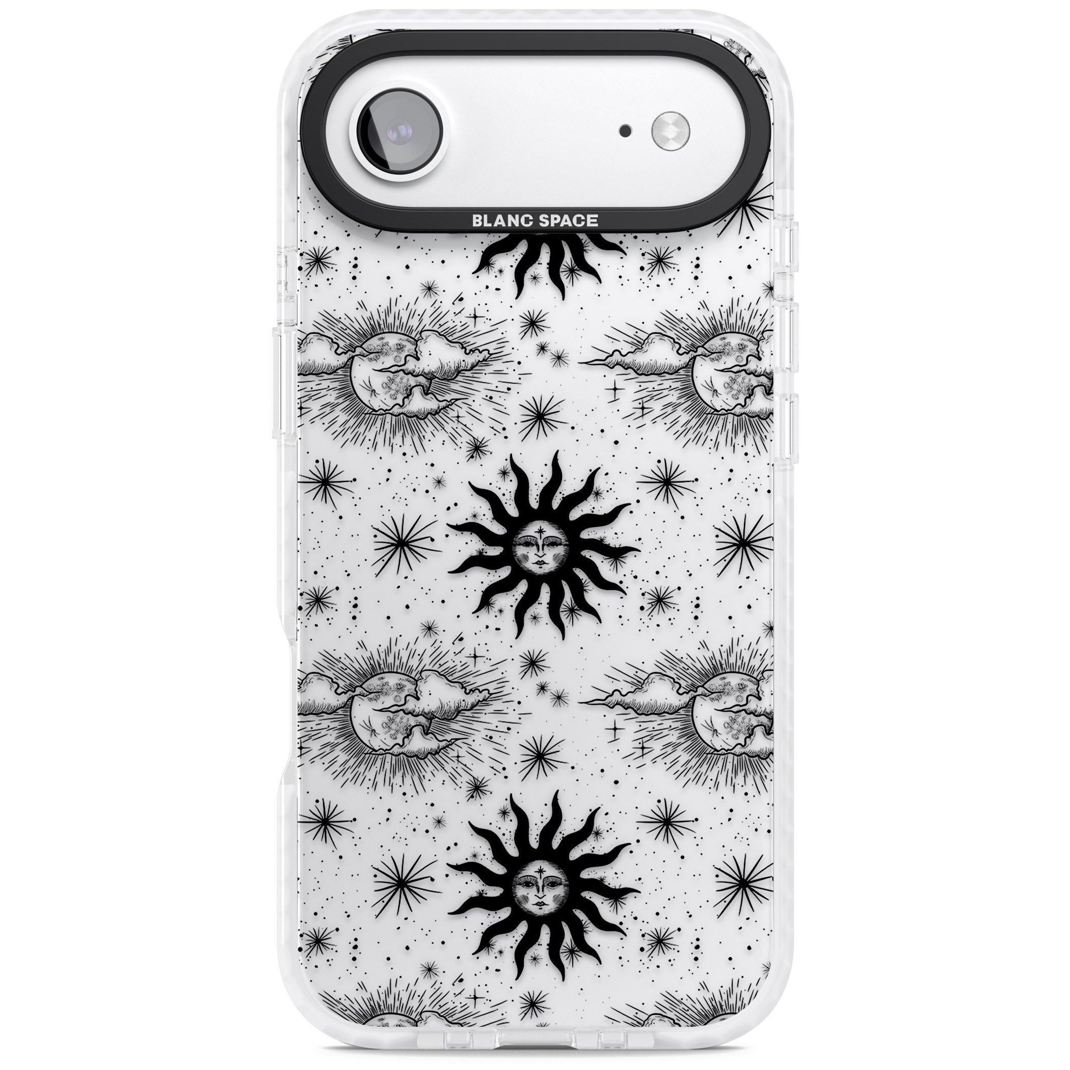 Vintage Sun & Moon iPhone 17 Air Impact Clear Phone Case
