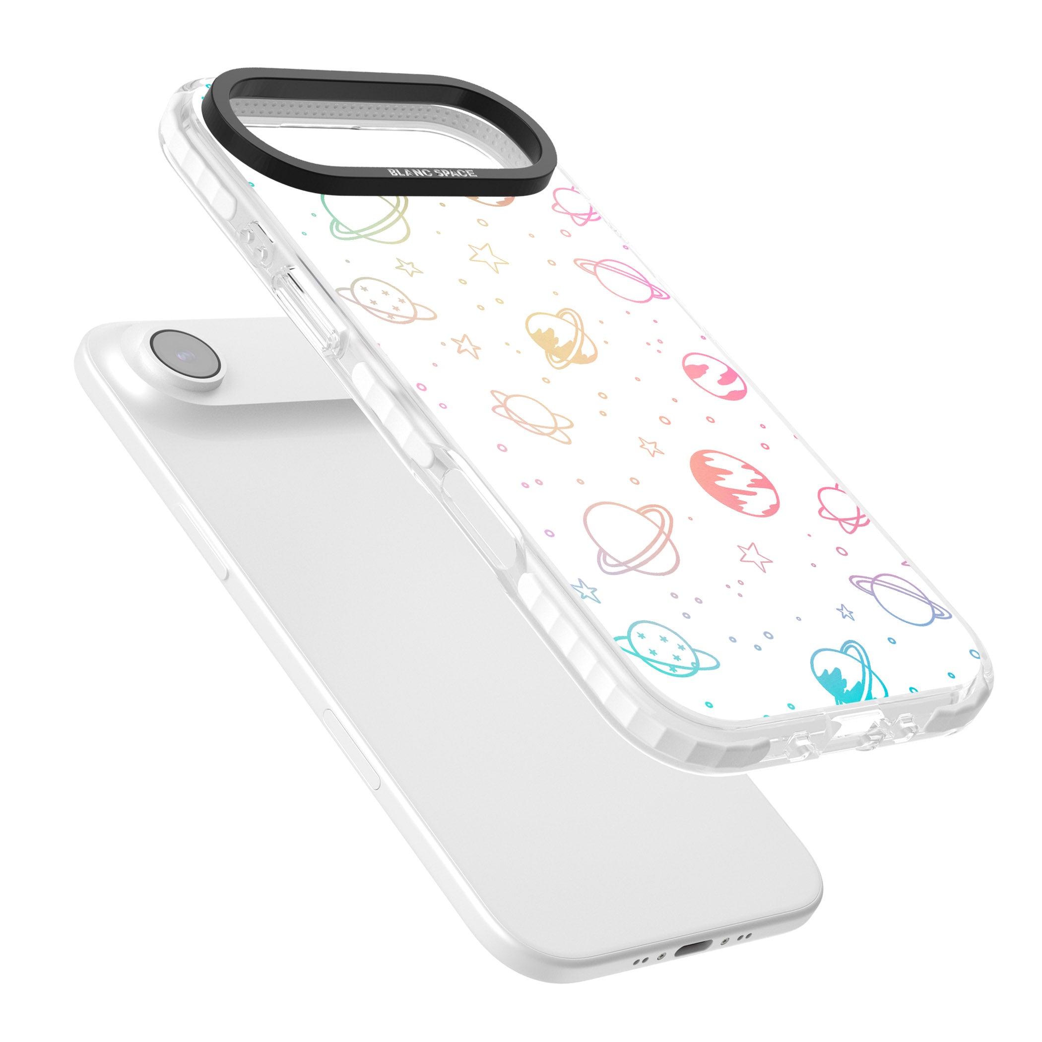 Pastel Cosmic Galaxy iPhone 17 Air Impact Clear Phone Case Colours