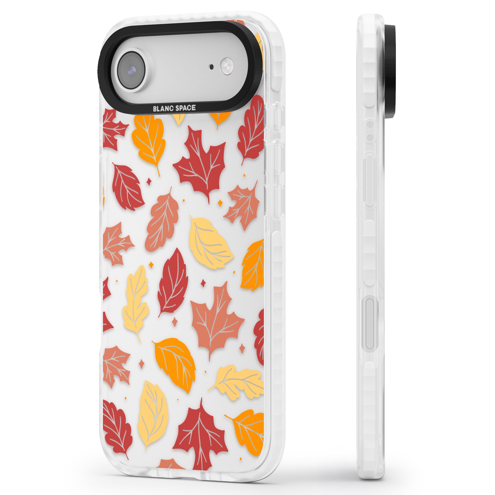 Autumn Leaves iPhone 17 Air Impact Clear Phone Case Side Profile