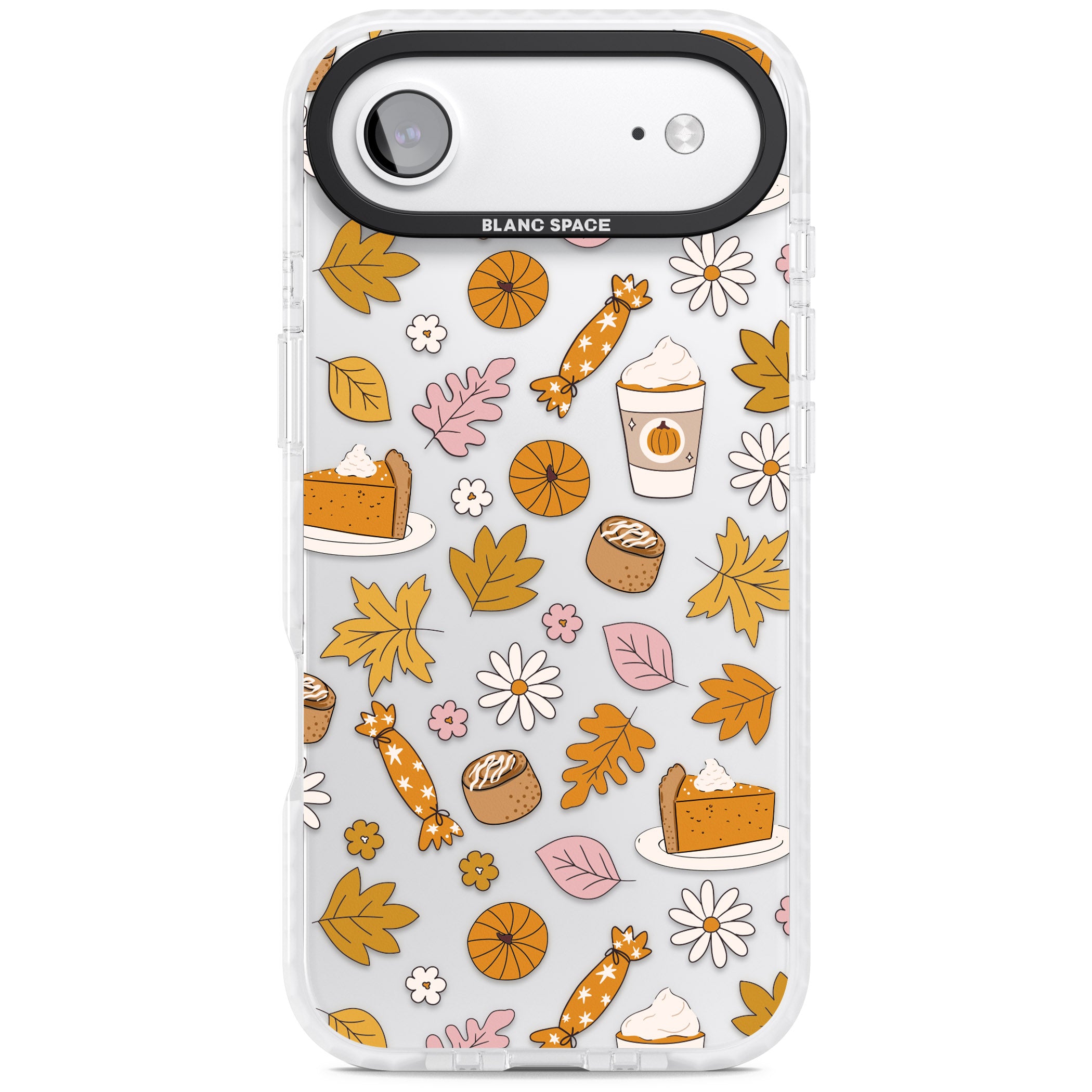 Pumpkin Spice iPhone 17 Air Impact Clear Phone Case