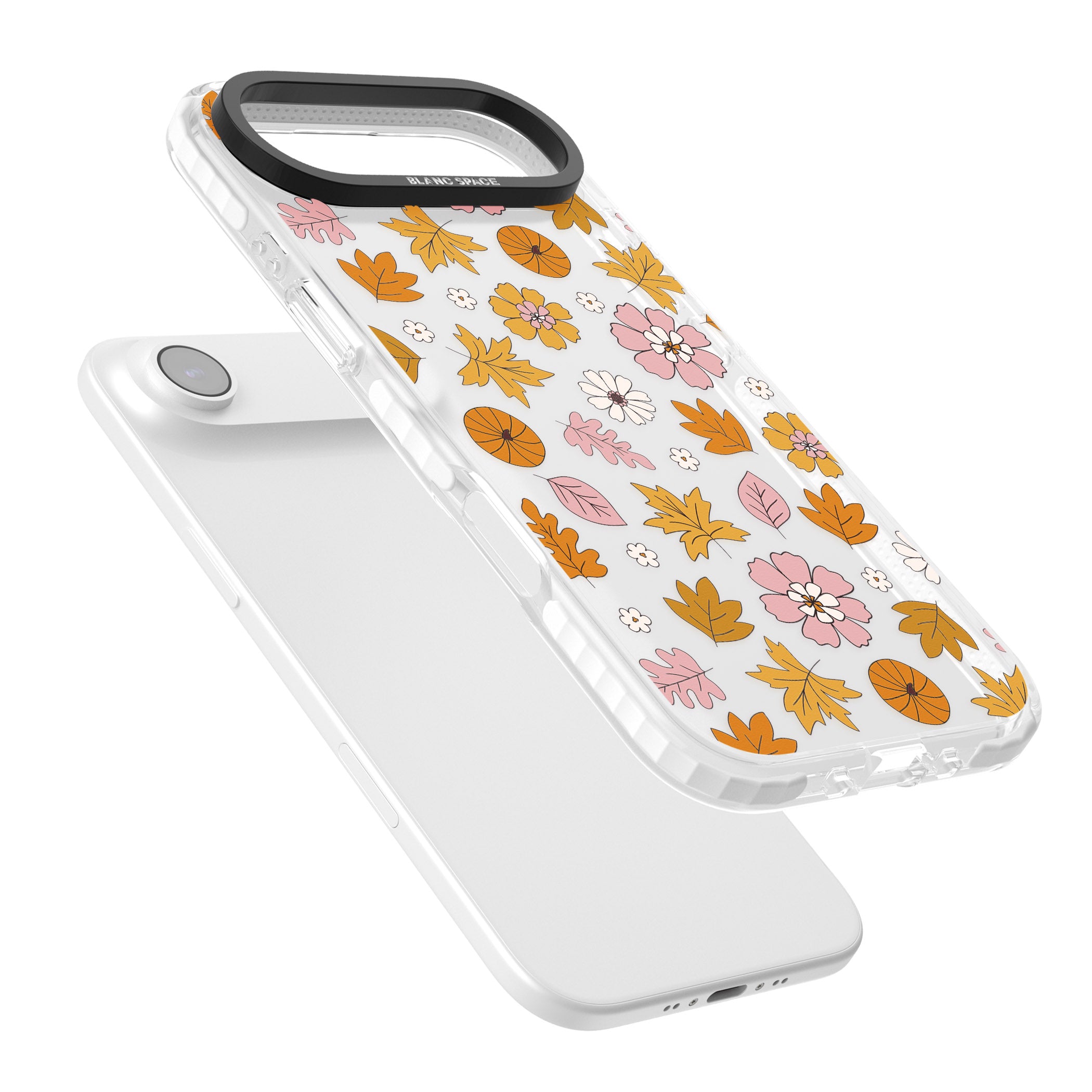 Autumn Leaves And Flowers iPhone 17 Air Impact Clear Phone Case Colours