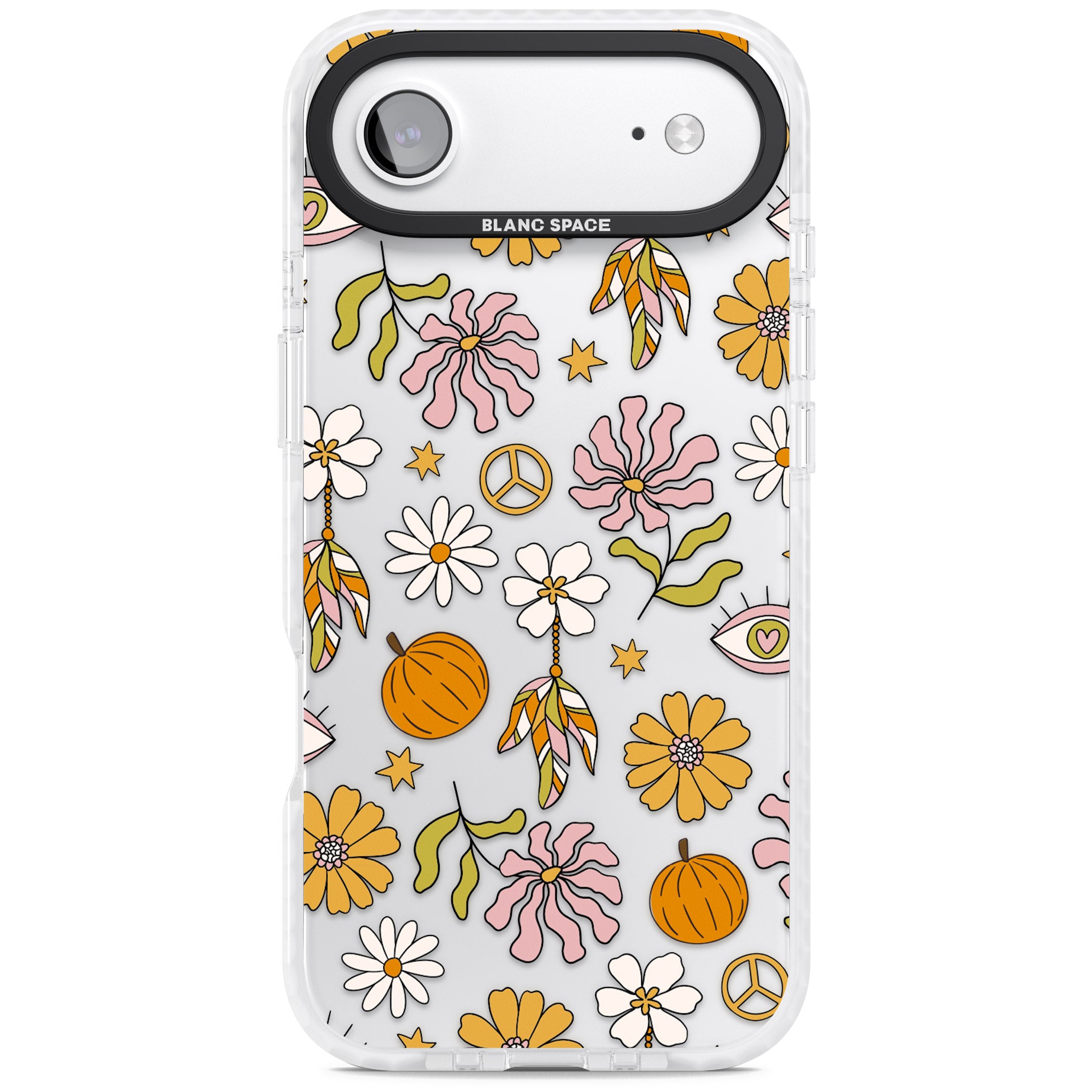 Retro Boho Fall Floral iPhone 17 Air Impact Clear Phone Case