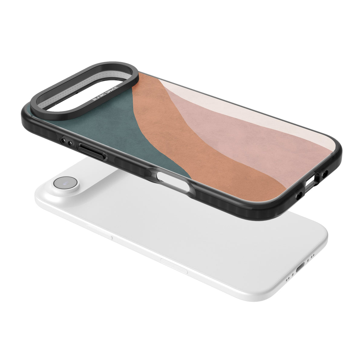 Earthwave Abstract iPhone Air Impact Black Phone Case angled
