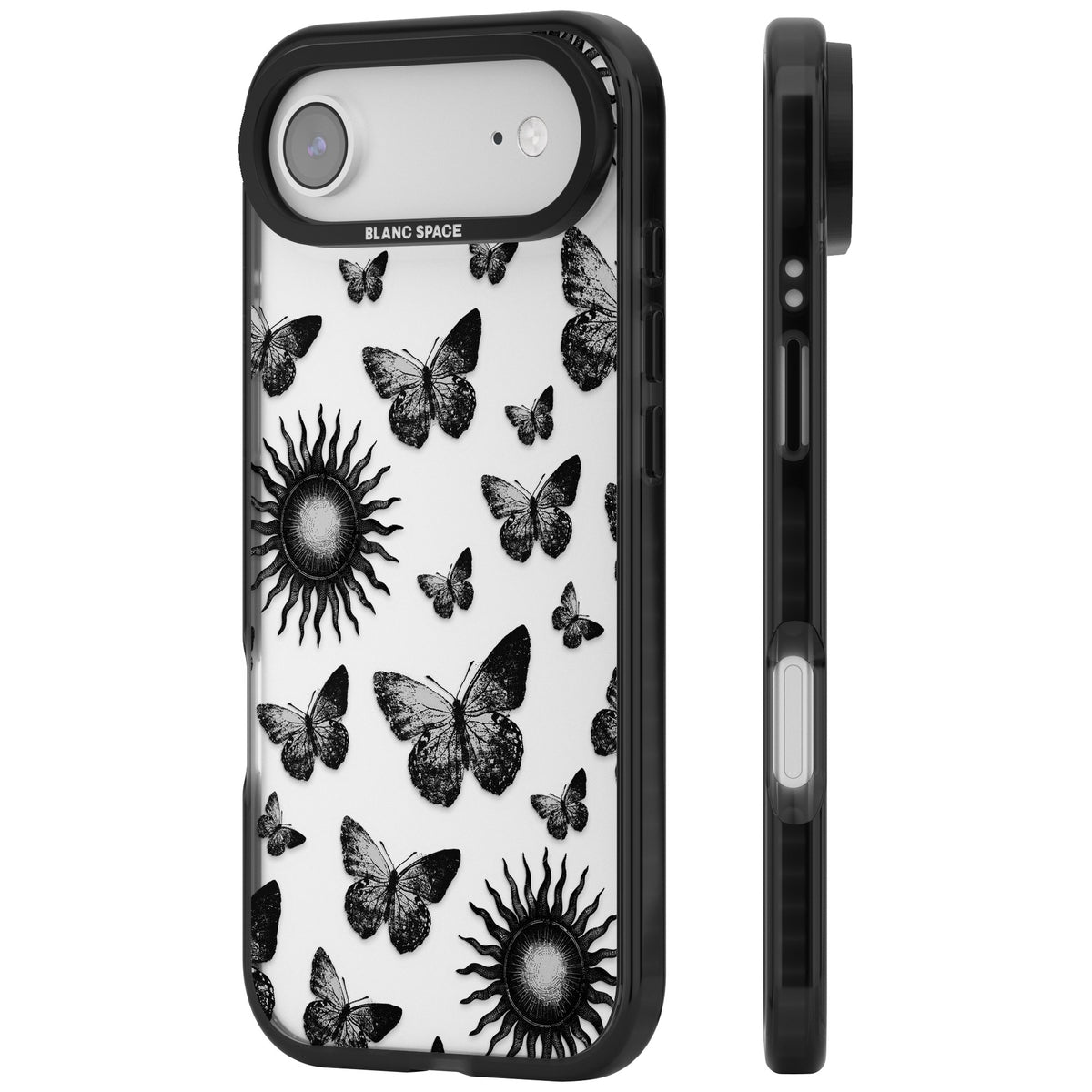 Butterflies Suns iPhone Air Impact Black Phone Case side