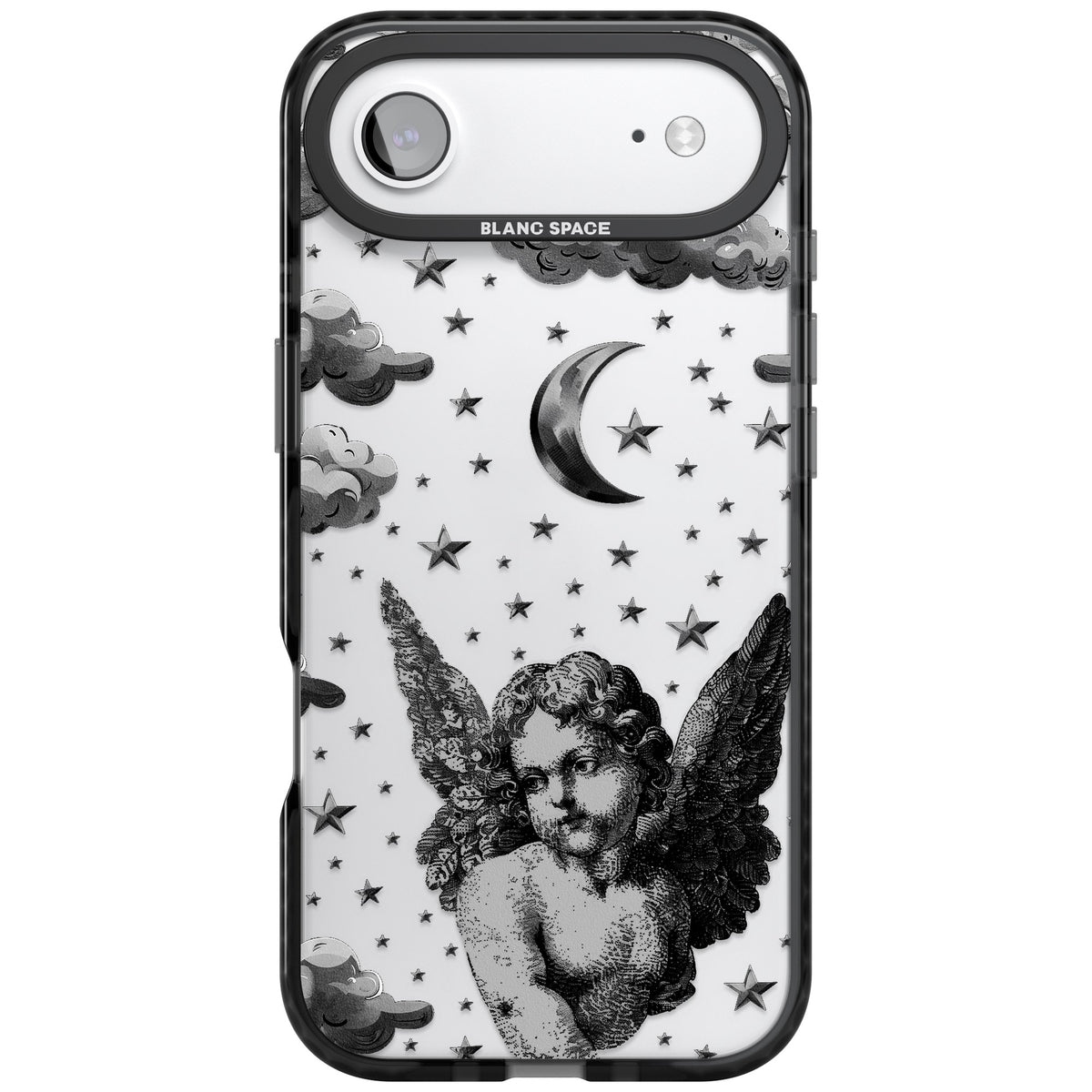 Celestial Cherub iPhone Air Impact Black Phone Case front