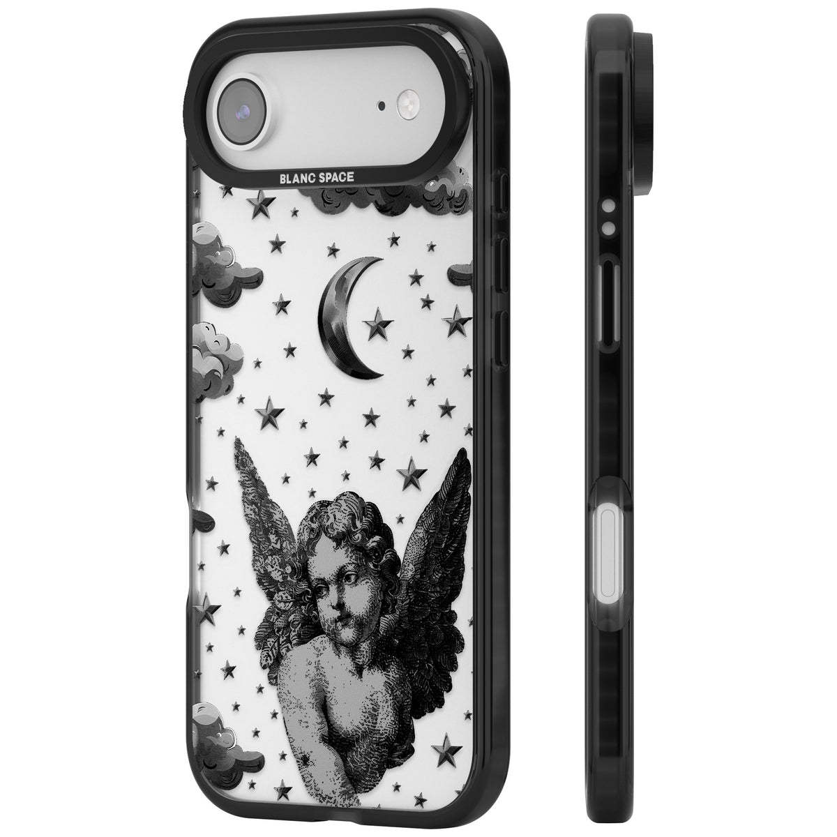 Celestial Cherub iPhone Air Impact Black Phone Case side
