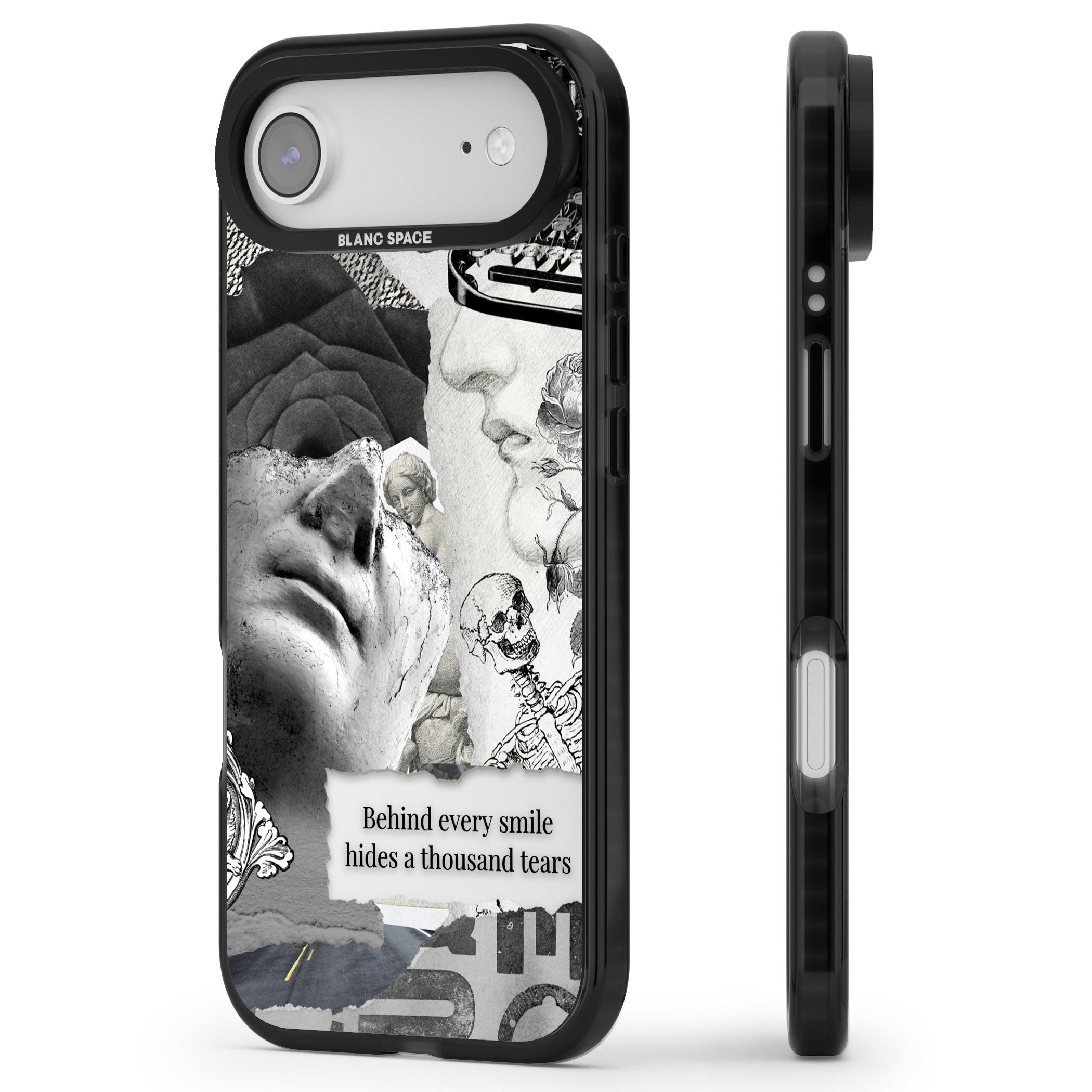 Behind Every Smile iPhone 17 Air Impact Black Phone Case Side Profile