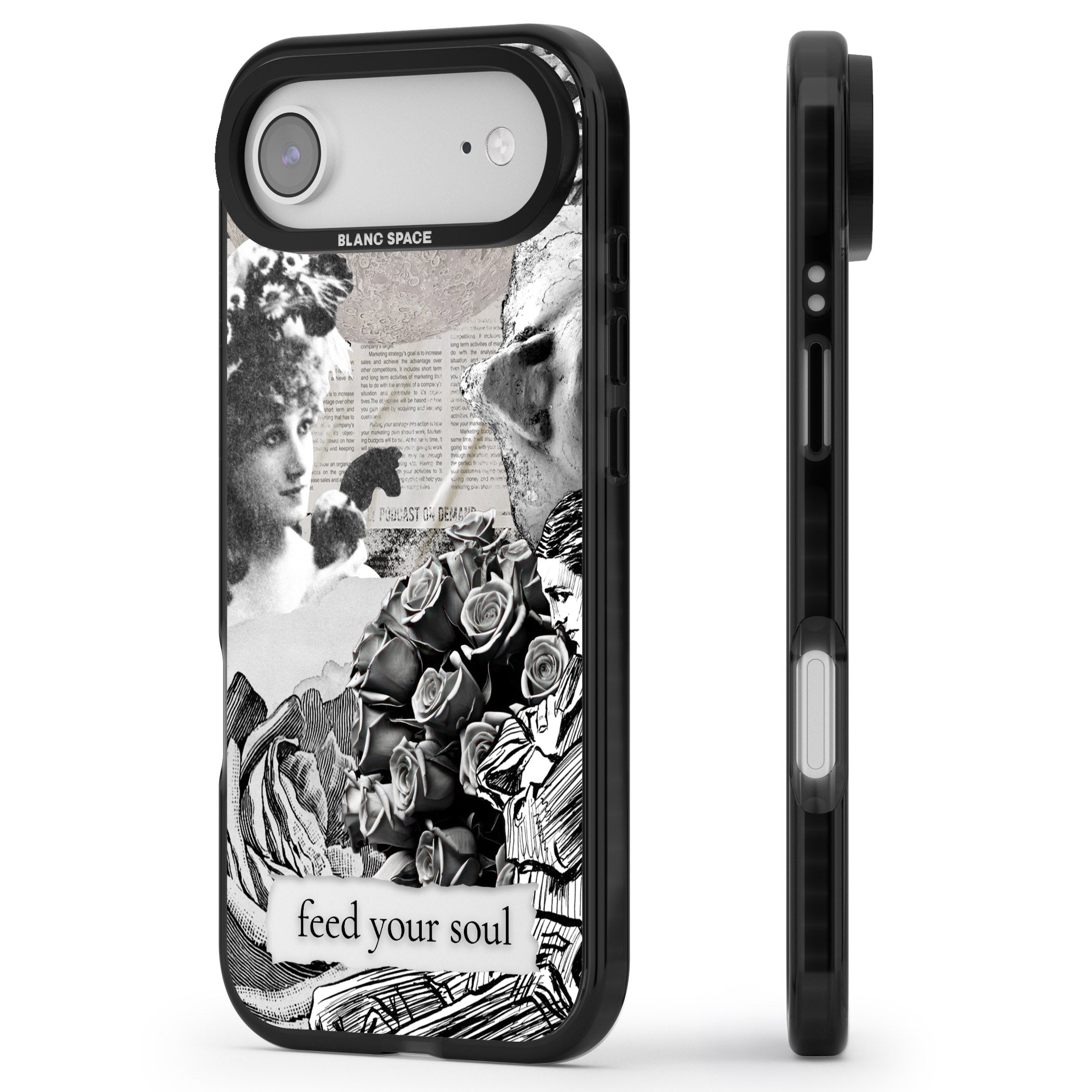 Feed Your Soul iPhone 17 Air Impact Black Phone Case Side Profile