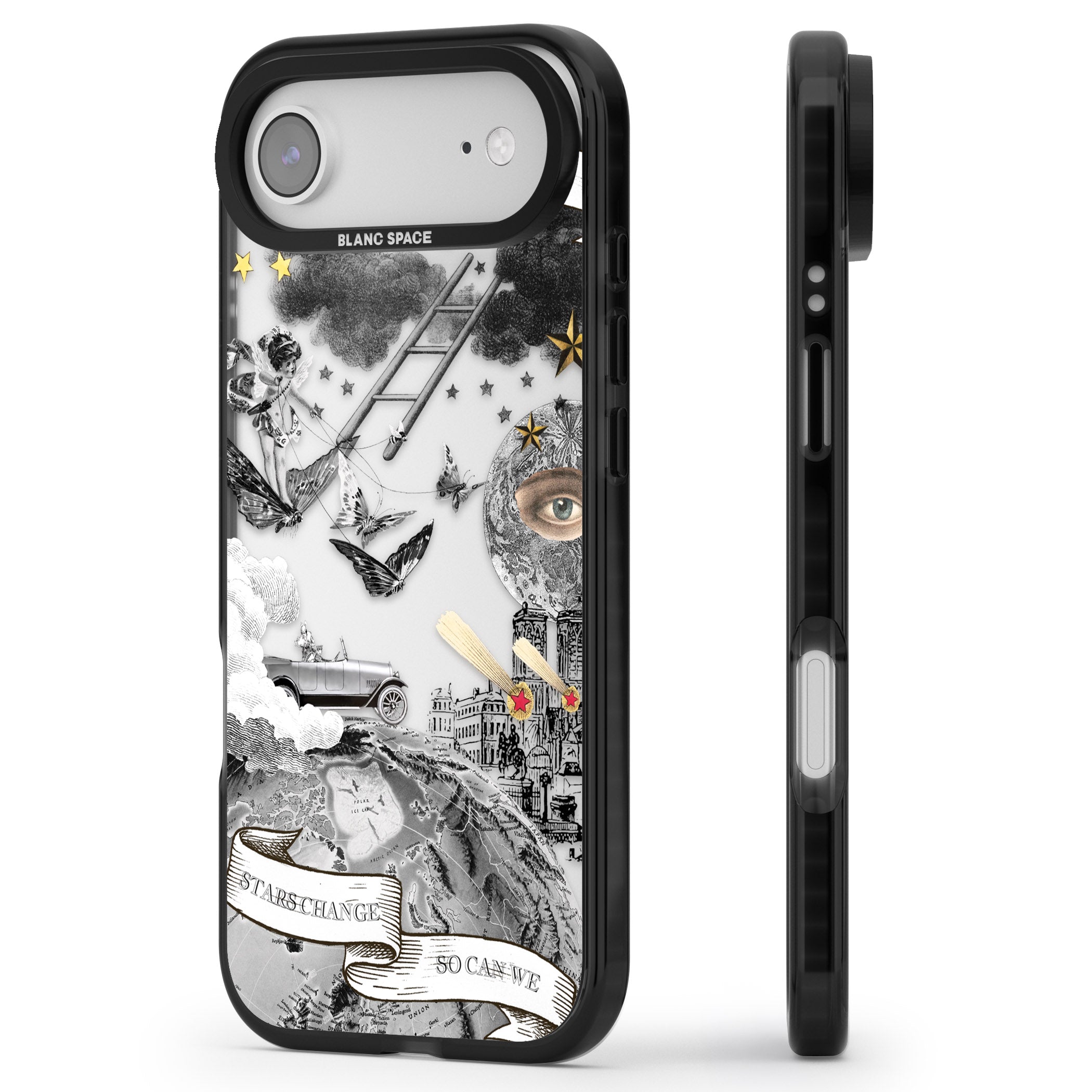 Stars Change So Can We iPhone 17 Air Impact Black Phone Case Side Profile