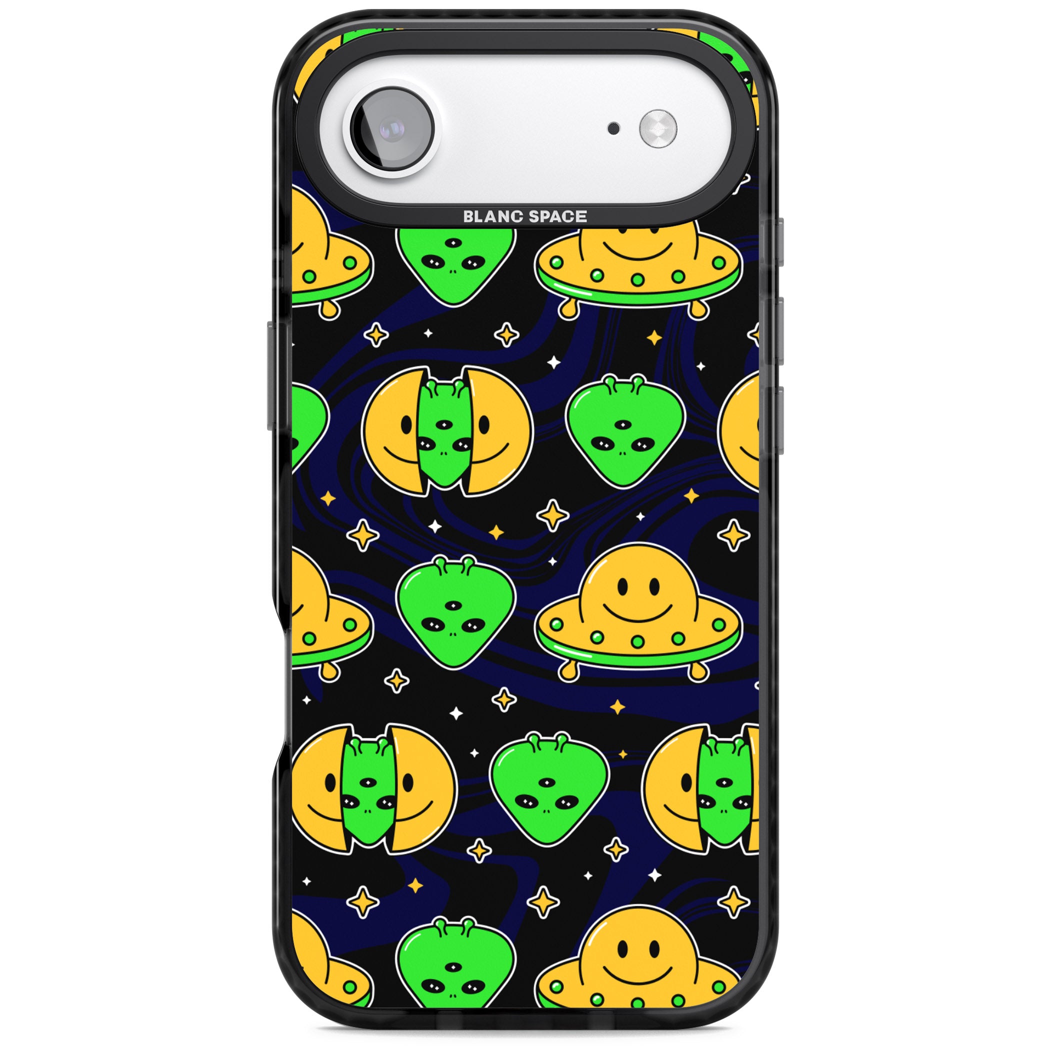 Alien Head Pattern iPhone 17 Air Impact Black Phone Case