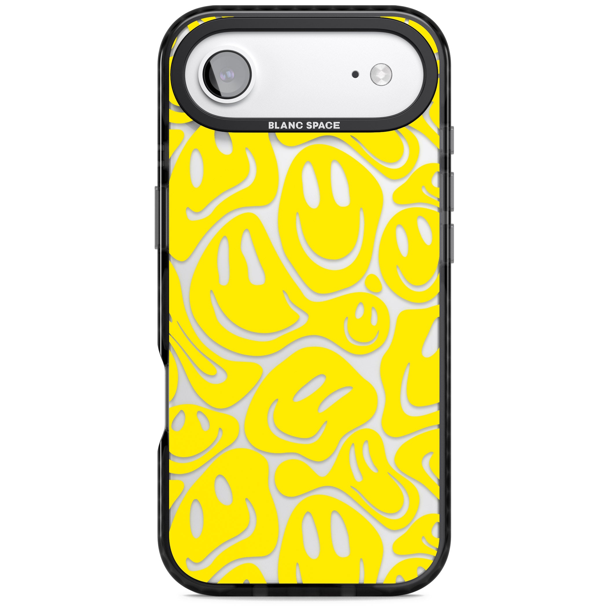 Yellow Acid Faces iPhone 17 Air Impact Black Phone Case