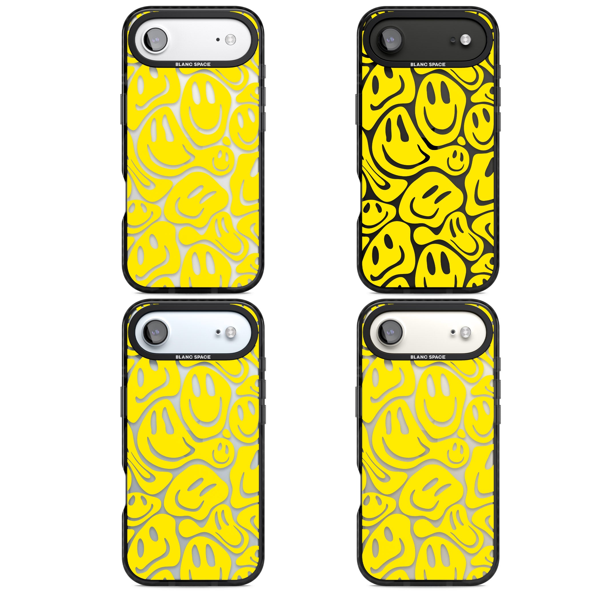 Yellow Acid Faces iPhone 17 Air Impact Black Phone Case APT Impact Protection