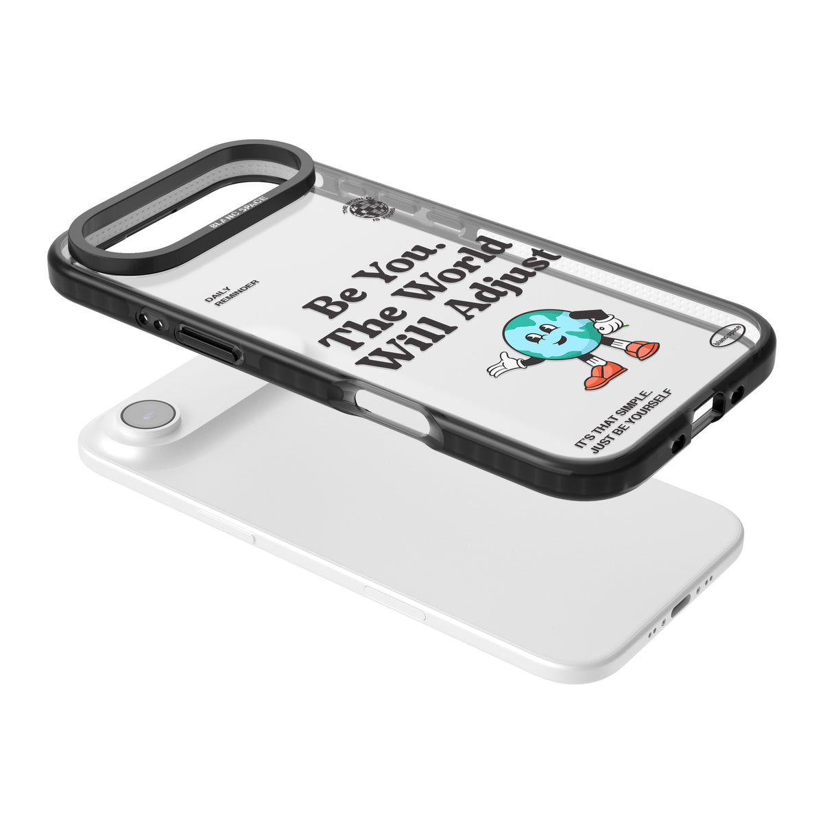 Be You The World Will Adjust iPhone Air Impact Black Phone Case angled
