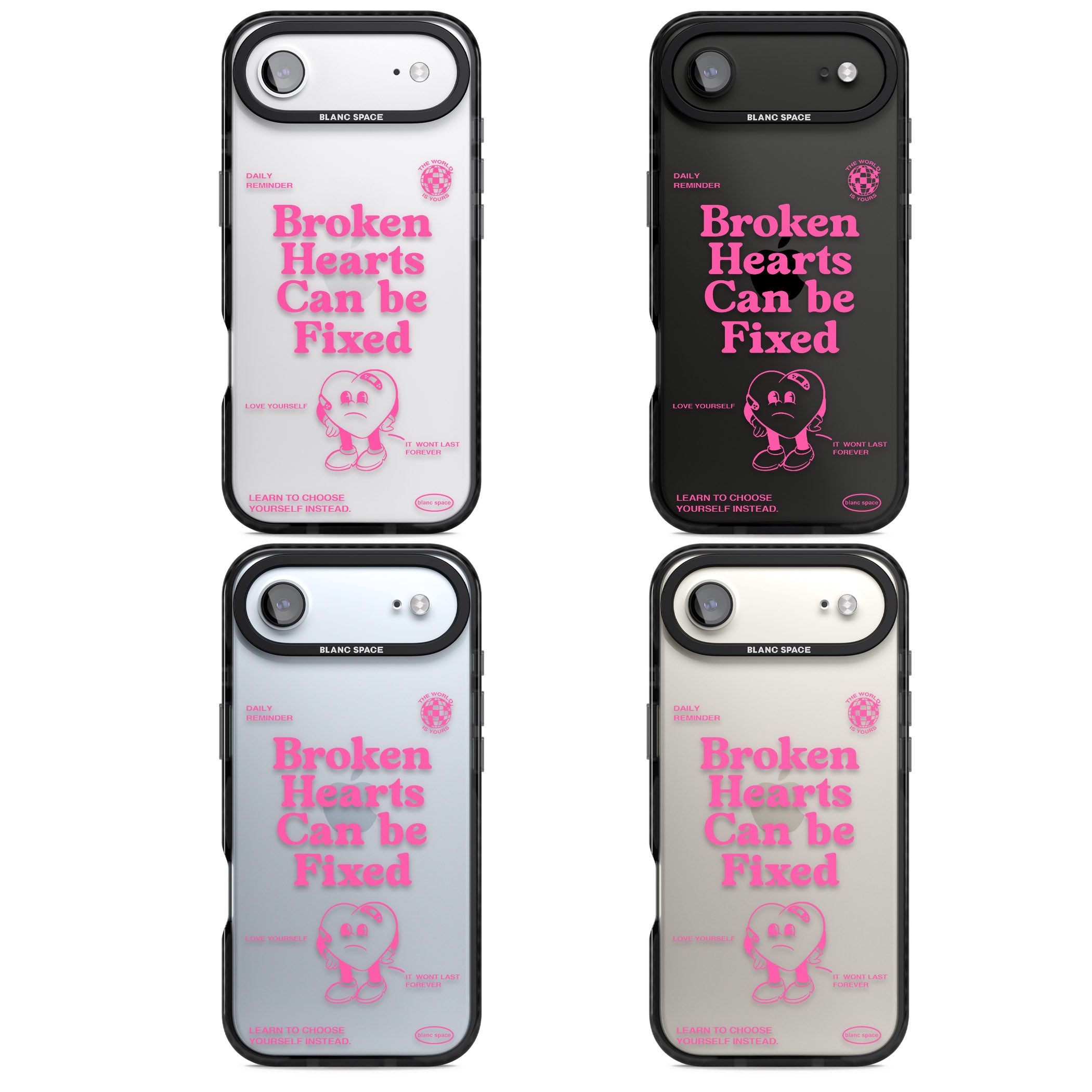 Broken Hearts Can Be Fixed iPhone 17 Air Impact Black Phone Case APT Impact Protection