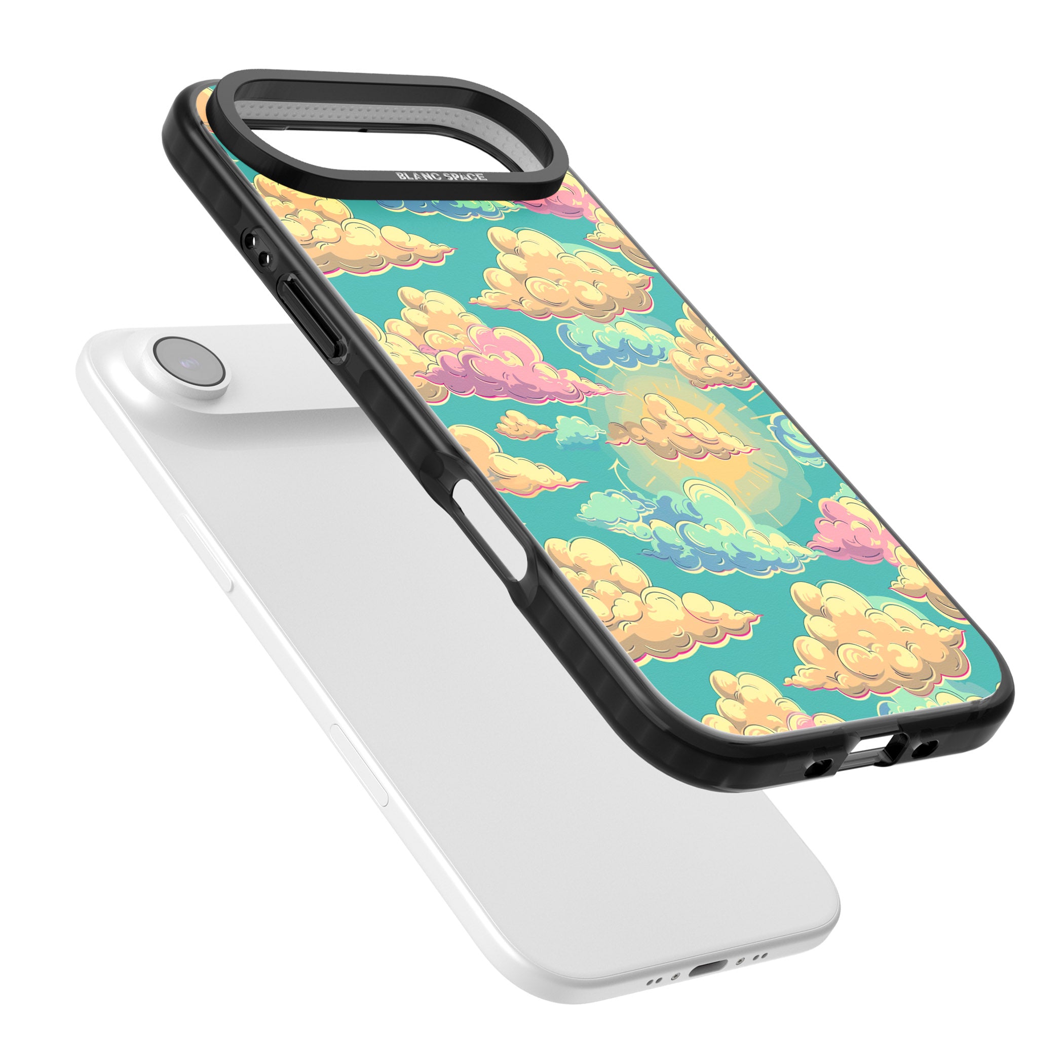 Pastel Clouds iPhone 17 Air Impact Black Phone Case Colours