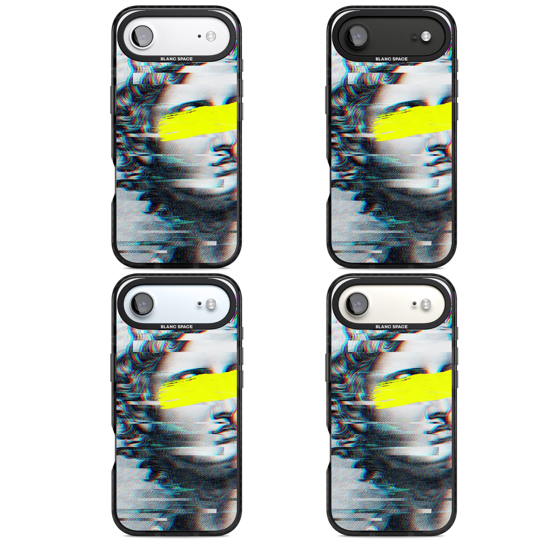 Glitched Fragment iPhone 17 Air Impact Black Phone Case APT Impact Protection
