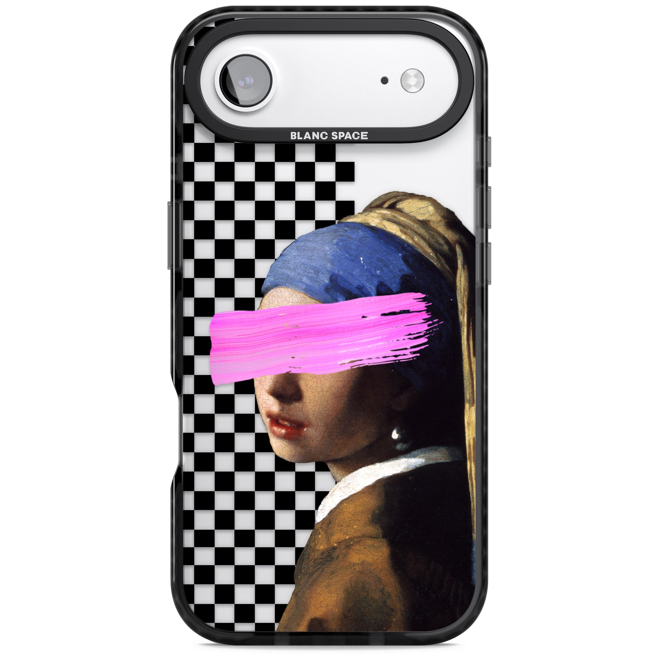 Abstract Pearl Girl iPhone 17 Air Impact Black Phone Case